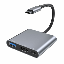 USB C HDMI Adapter, USB-C Digital AV Multiport Hub mit 4K HDMI, USB 3.0 & 100W PD, Typ C auf Hdmi Adapter für MacBook Pro/Air, iPad Pro/Air, Samsung, Surface, HP 3 IN 1 USB C Hub Angebot bei HelloDeals