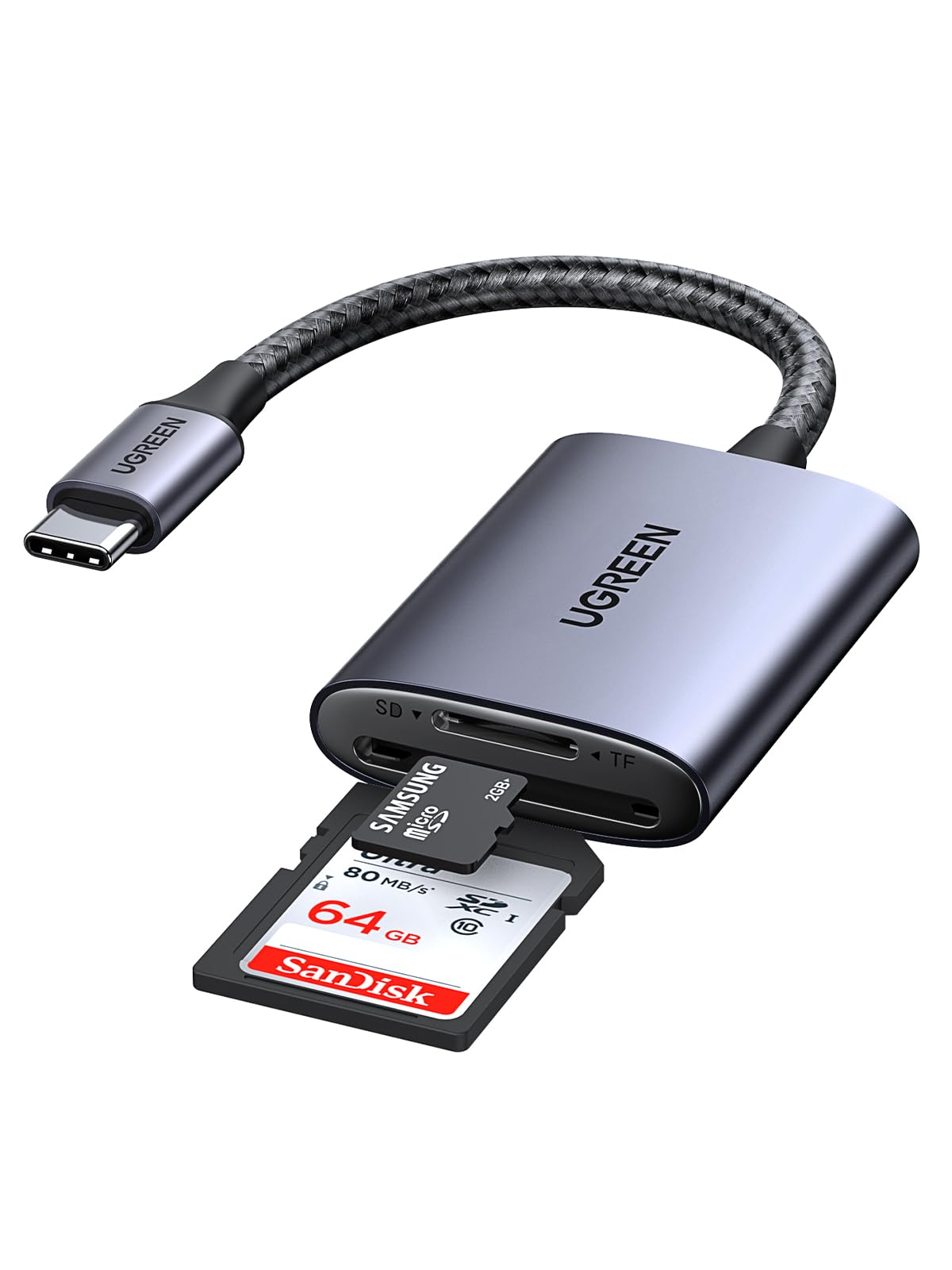 UGREEN USB C 170MB/S Kartenleser SD Micro SD Card Reader Typ C Kartenlesegerät USB C Card Reader kompatibel mit iPhone 17 Serien, Galaxy S25 Serie, iPad Pro/iPad Air, MacBook Pro/MacBook Air usw Angebot bei HelloDeals