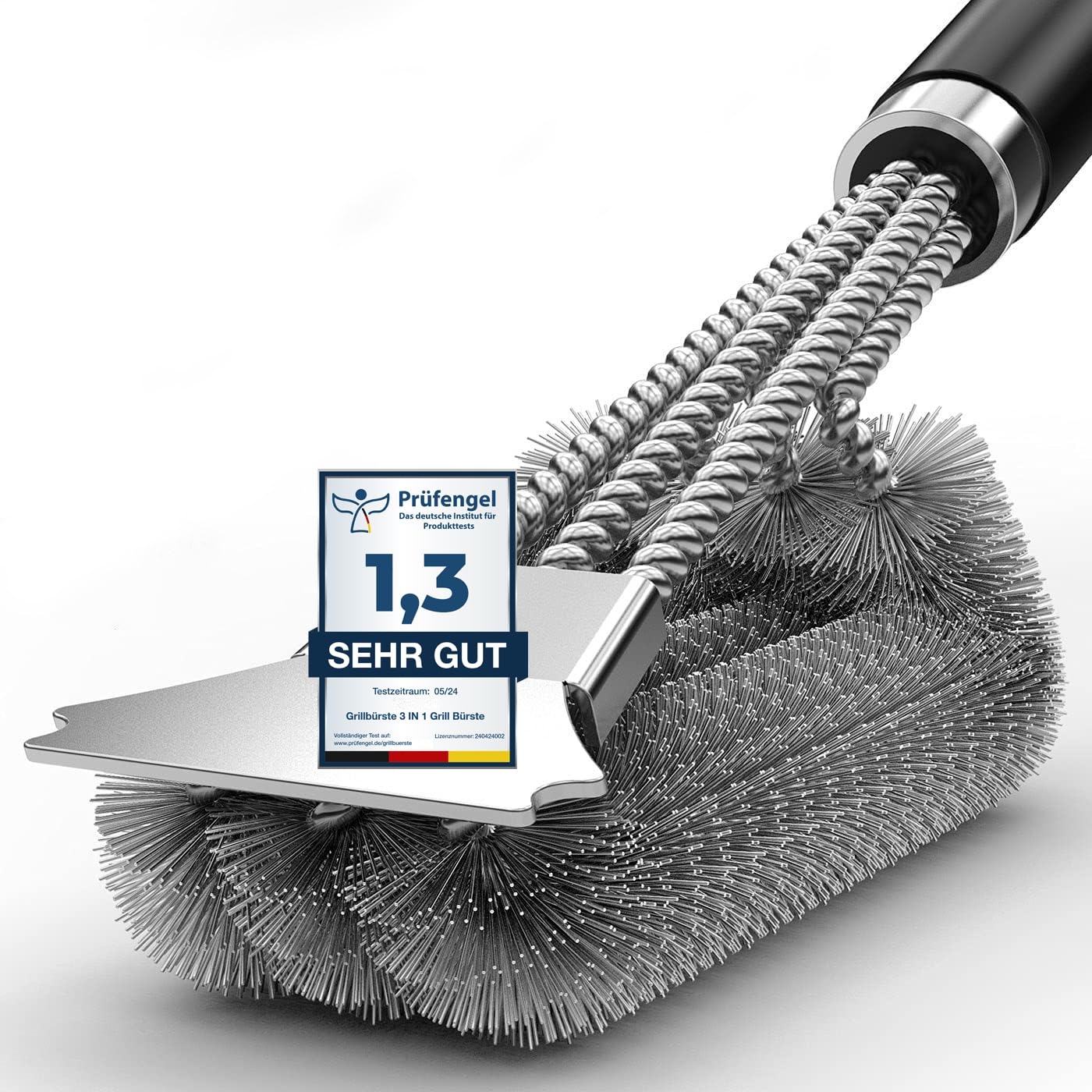 Grillbürste, Grill Reinigungsbürste Edelstahl Schaber, dichte Edelstahlborsten, Extra Langer PP Griff, für Gasgrill, Holzkohlegrill, Kugelgrill, Elektrogril, Grillrost Angebot bei HelloDeals