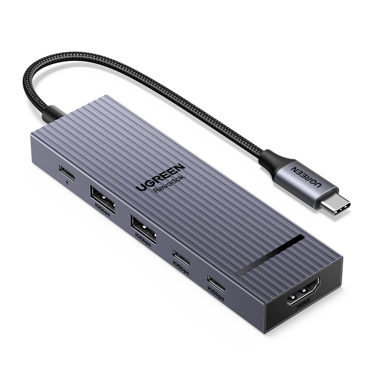 UGREEN Revodok Pro 106 10Gbps USB C Hub HDMI 4K@60Hz USB C Adapter mit USB 3.2 PD 100W Kompatibel mit iPhone 17/16 Serie, iPad Pro/Air, Mac mini M4/M4 Pro, Steam Deck usw. Angebot bei HelloDeals