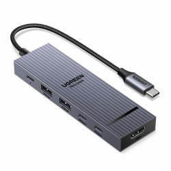 UGREEN Revodok Pro 106 10Gbps USB C Hub HDMI 4K@60Hz USB C Adapter mit USB 3.2 PD 100W Kompatibel mit iPhone 17/16 Serie, iPad Pro/Air, Mac mini M4/M4 Pro, Steam Deck usw. Angebot bei HelloDeals