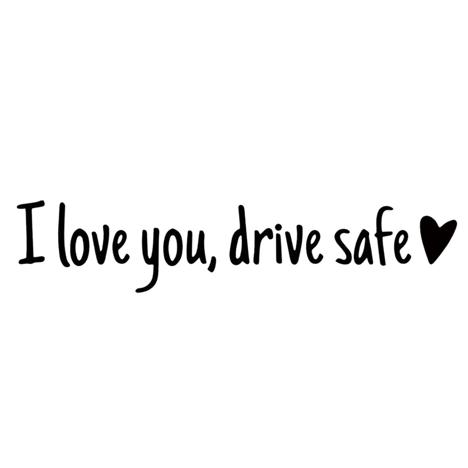 Euyehn Aufkleber für die Rückansicht, „I Love You“-Aufkleber für die Rückansicht,Aufkleber „I Love You Drive Safe“ | Windschutzscheiben-Buchstaben-Aufkleber, Miniatur-Auto-Aufkleber, Auto-, Schwarz Angebot bei HelloDeals