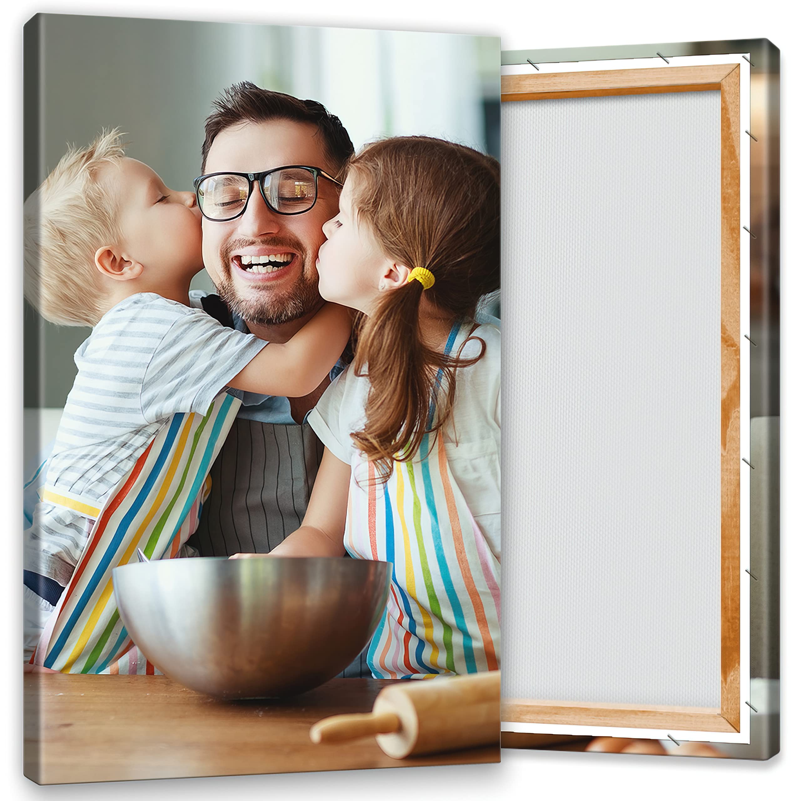 Ihr Foto auf Leinwand 20x30 cm SOFORT ONLINE Upload Ihr eigenes Bild auf Leinwand mit Holzrahmen - Wandbild mit Wunschmotiv - Persönliches Kunstdruck 1-tellig 20x30 cm - Hochformat Hochformat Angebot bei HelloDeals