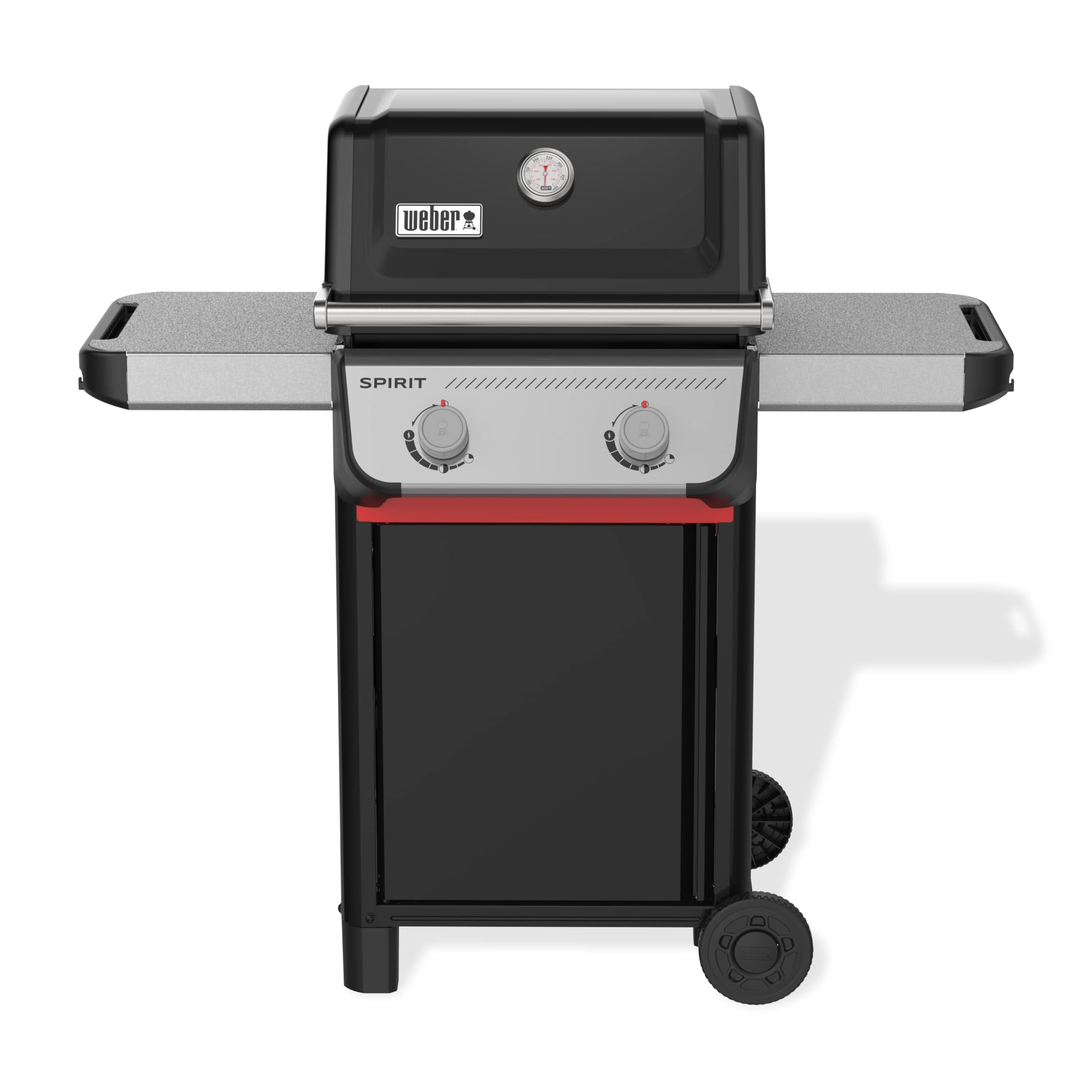 Weber Spirit E-210 Gasgrill, 2 Brenner, 51 x 46 cm Grillfläche, Warmhalterost, Deckelthermometer, 2 Räder - Schwarz/Silber (1500833) Angebot bei HelloDeals