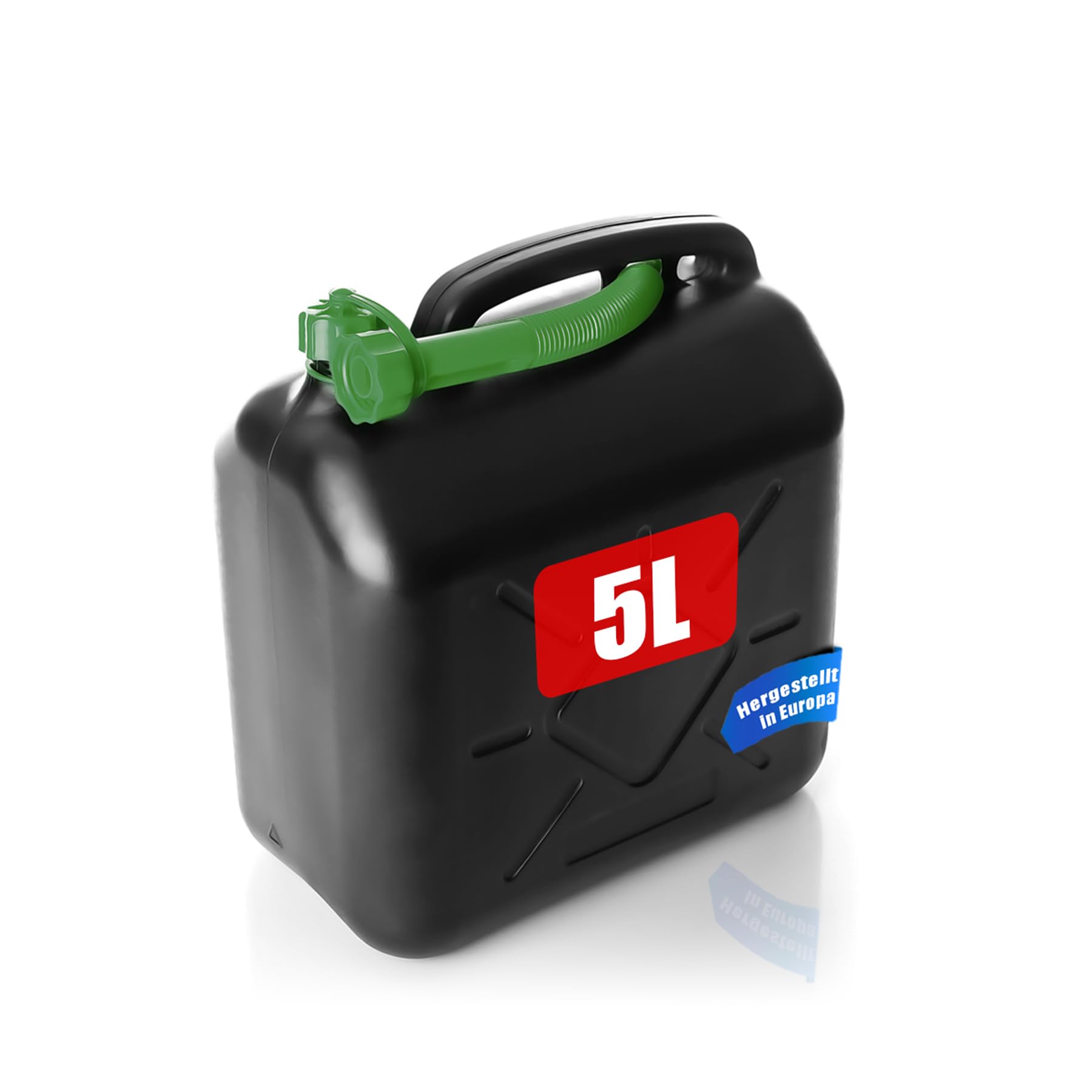 BigDean Benzinkanister 5L mit flexiblem Ausgießer - Kraftstoffkanister für Benzin & Diesel - UN-Zulassung handlicher Kanister Dieselkanister Reservekanister - Made in Europa Angebot bei HelloDeals