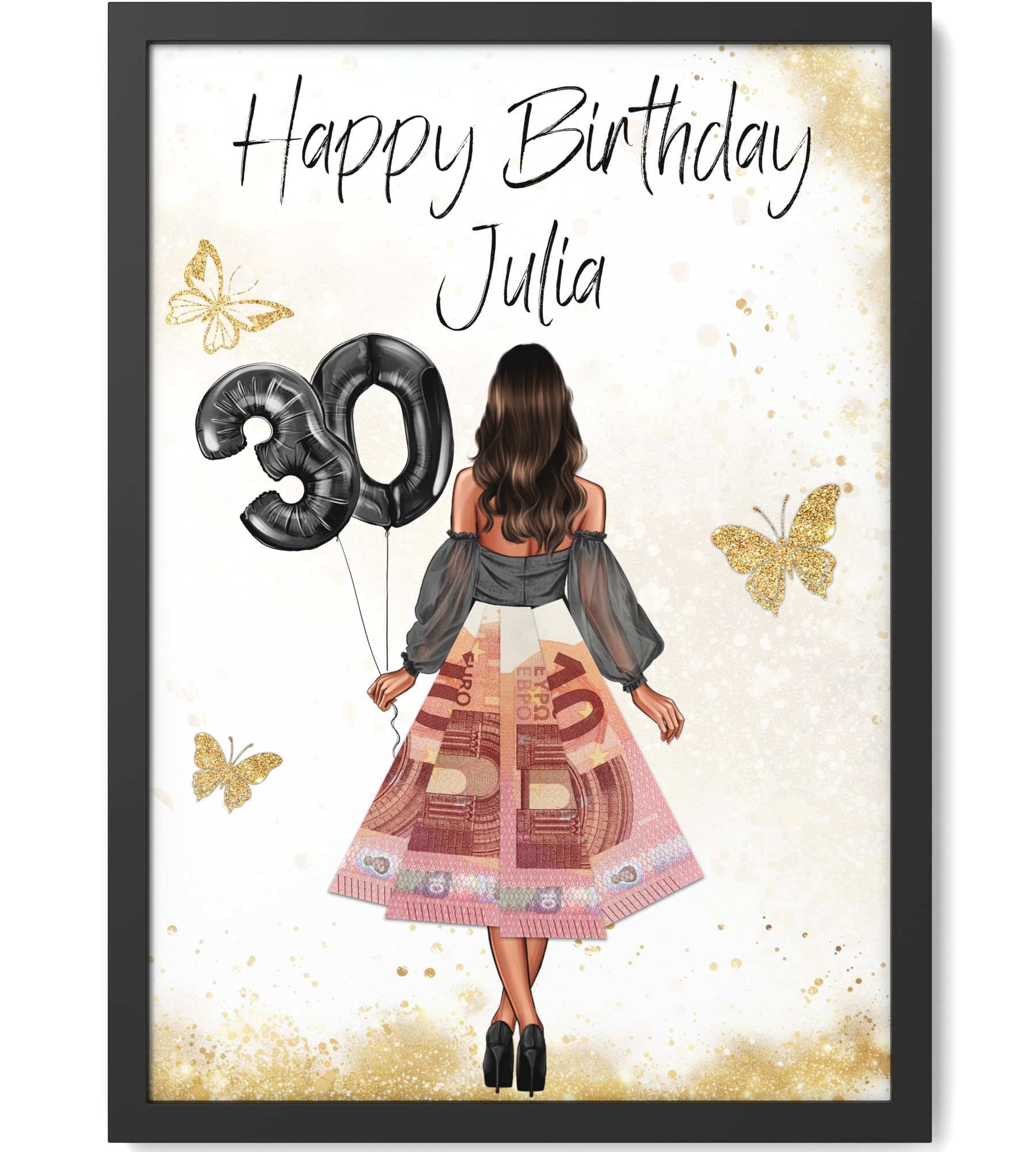Papierschmiede® Geldgeschenk zum 30. Geburtstag | Look Änderbar! | 30 Jahre Bild mit Rahmen Geburtstagsgeschenk Beste Freundin 30. Geburtstag | Geschenk für Frau | Mädchen Geschenke | Jahrgang 1995 Angebot bei HelloDeals