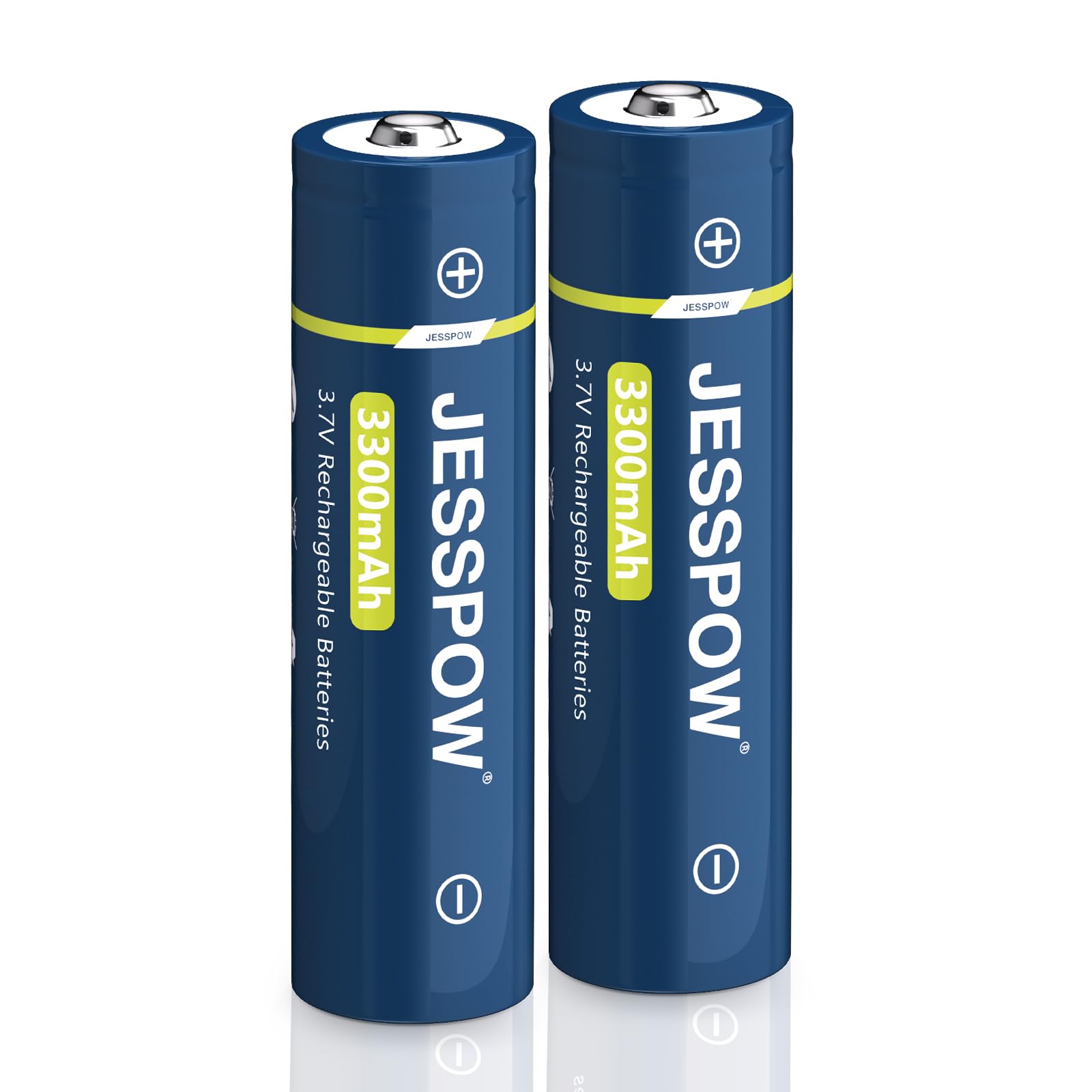 Wiederaufladbare 3.7V Akku 2 Stück, 3300mAh Batterie Lange Lebensdauer, für Taschenlampen, Stirnlampen, Ferngesteuerte Autos (Button-Top, Nicht AA-Akku) Angebot bei HelloDeals