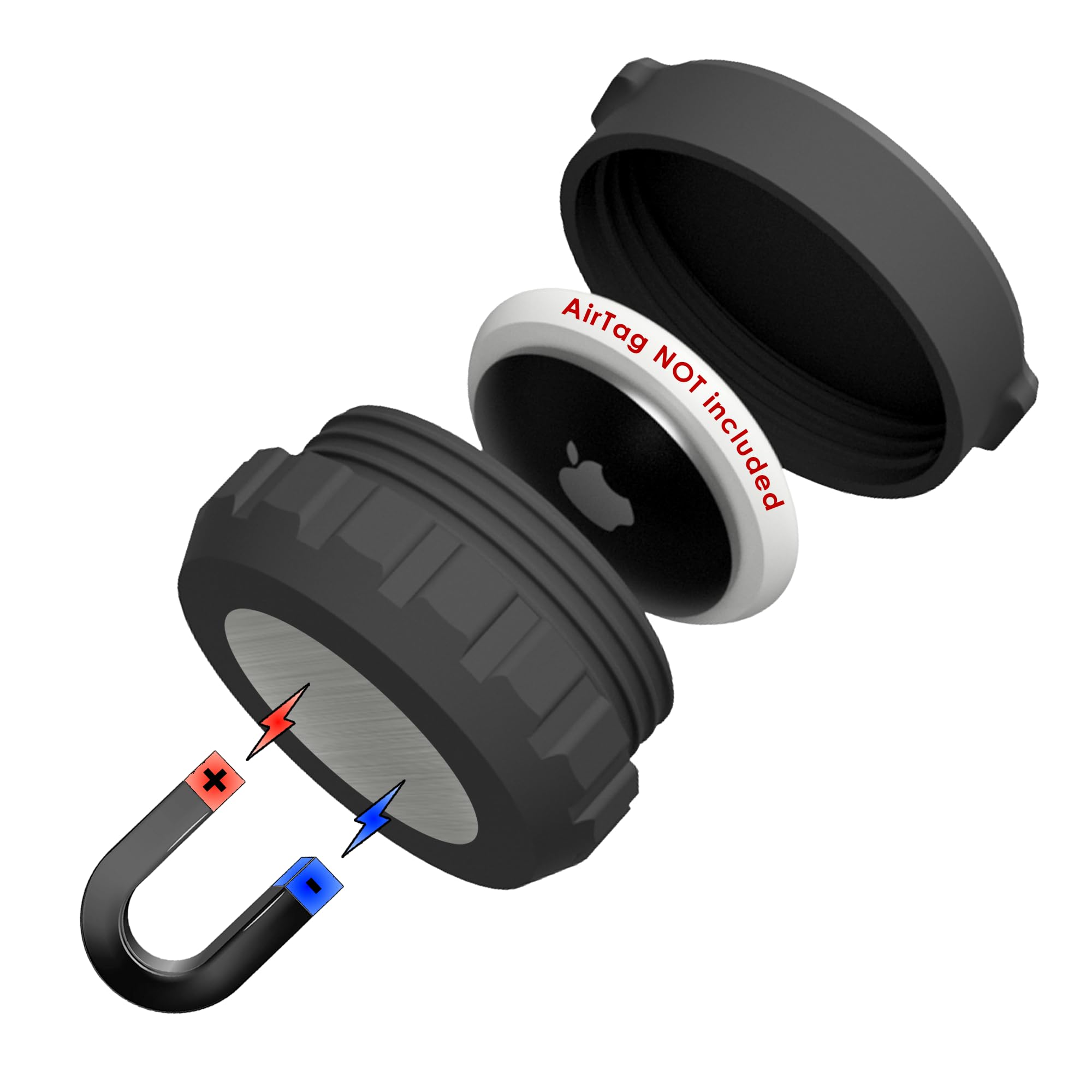 Mars Outpost | ORIGINAL magnetische Hülle | Kompatibel mit Apple AirTag | Wasser-, stoß- und vibrationsfeste Magnethalterung stark Schutz wasserdicht für Auto versteck motorradhalterung Made in EU Angebot bei HelloDeals