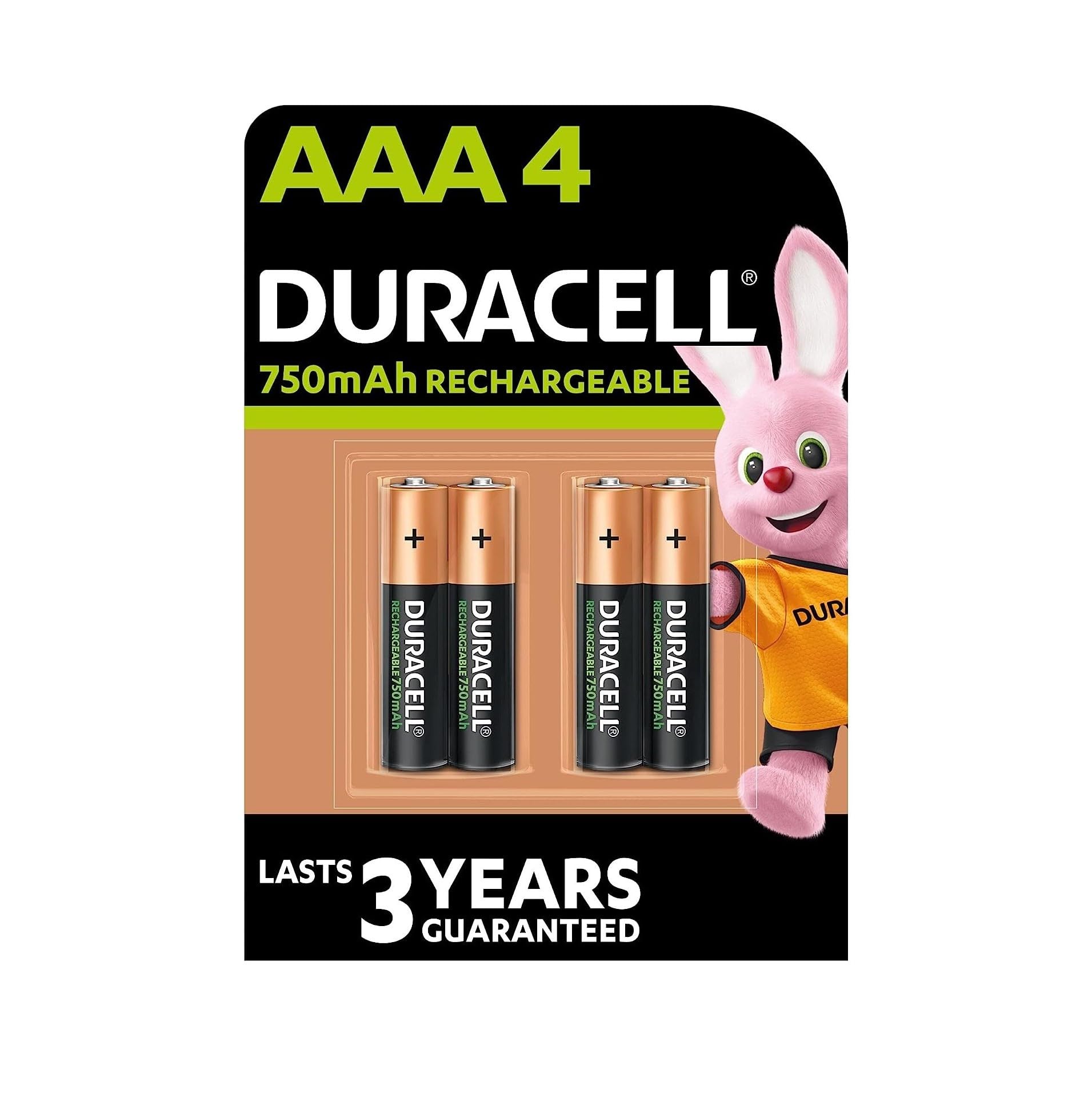 4 x Duracell AAA Wiederaufladbare 750 mAh (1 Blister mit 4 Batterien) 4 wiederaufladbare Batterien Angebot bei HelloDeals