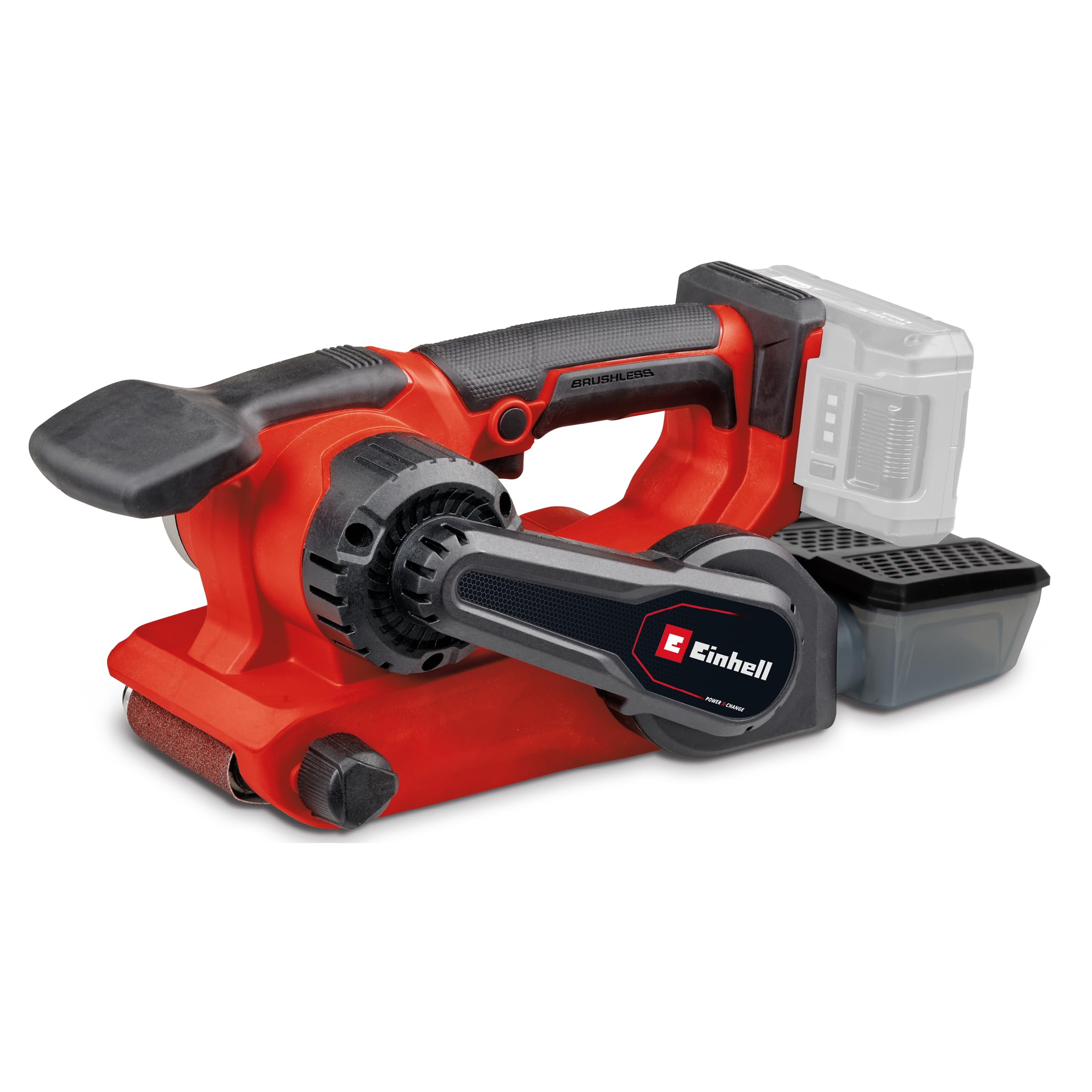 Einhell Professional Akku-Bandschleifer TP-BS 18/457 Li BL-Solo Power X-Change (18 V, Li-Ion, Brushless-Motor, inkl. 3x P80 Schleifband 457x75 mm, ohne Akku & Ladegerät), Rot ohne Akku und Ladegerät Angebot bei HelloDeals