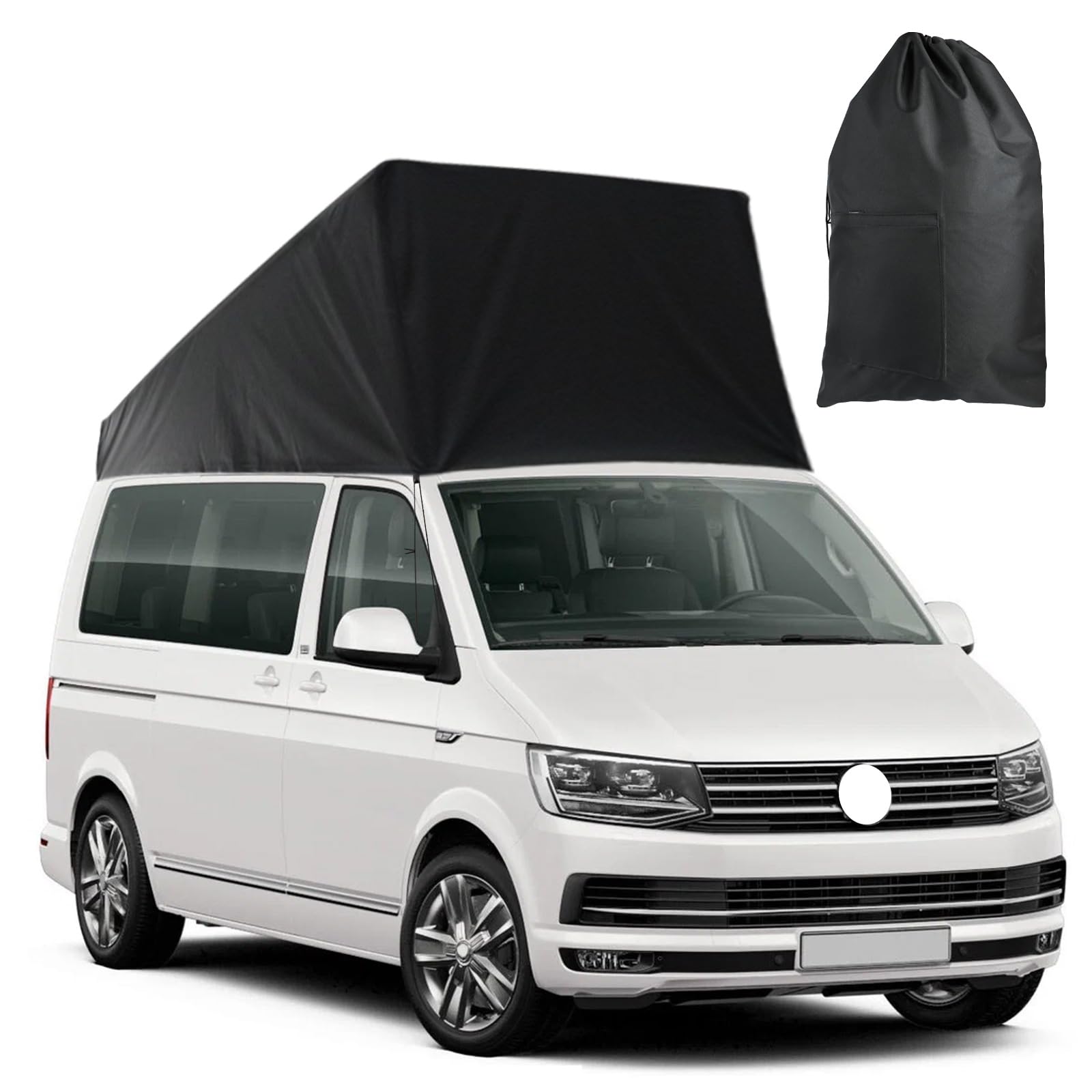 Pop-Top Dachschutz Ersatz für VW T5 T6, Wetterschutz Camper Dachzelt für Aufstelldach Schlafdach Outdoor Camping, Nicht Geeignet für Nachgerüsteten Dächer Schwarz Maßgeschneidert für VW T5 T6 Angebot bei HelloDeals