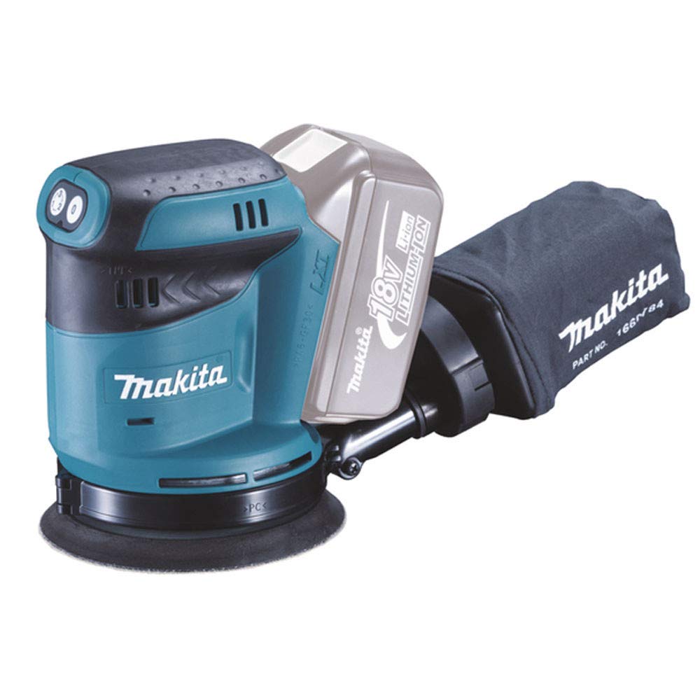Makita DBO180ZJ Exzenterschleifer 18 V Makpac - ohne Akku und Ladegerät, Blau, Silber, 125 mm Angebot bei HelloDeals