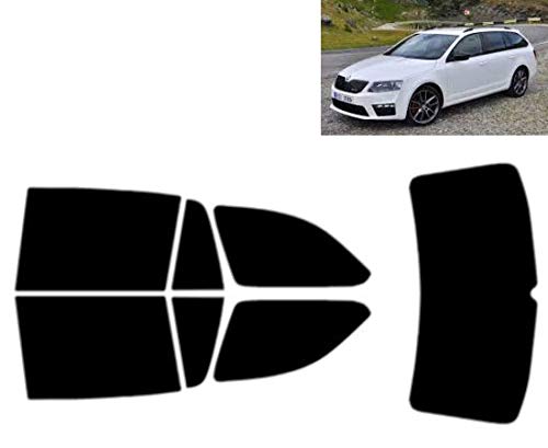 Passgenaue Tönungsfolie für-Skoda Octavia 5-Türen Kombi 2013-2019 Heck/Seitenscheiben (05% Tiefschwarz) Angebot bei HelloDeals