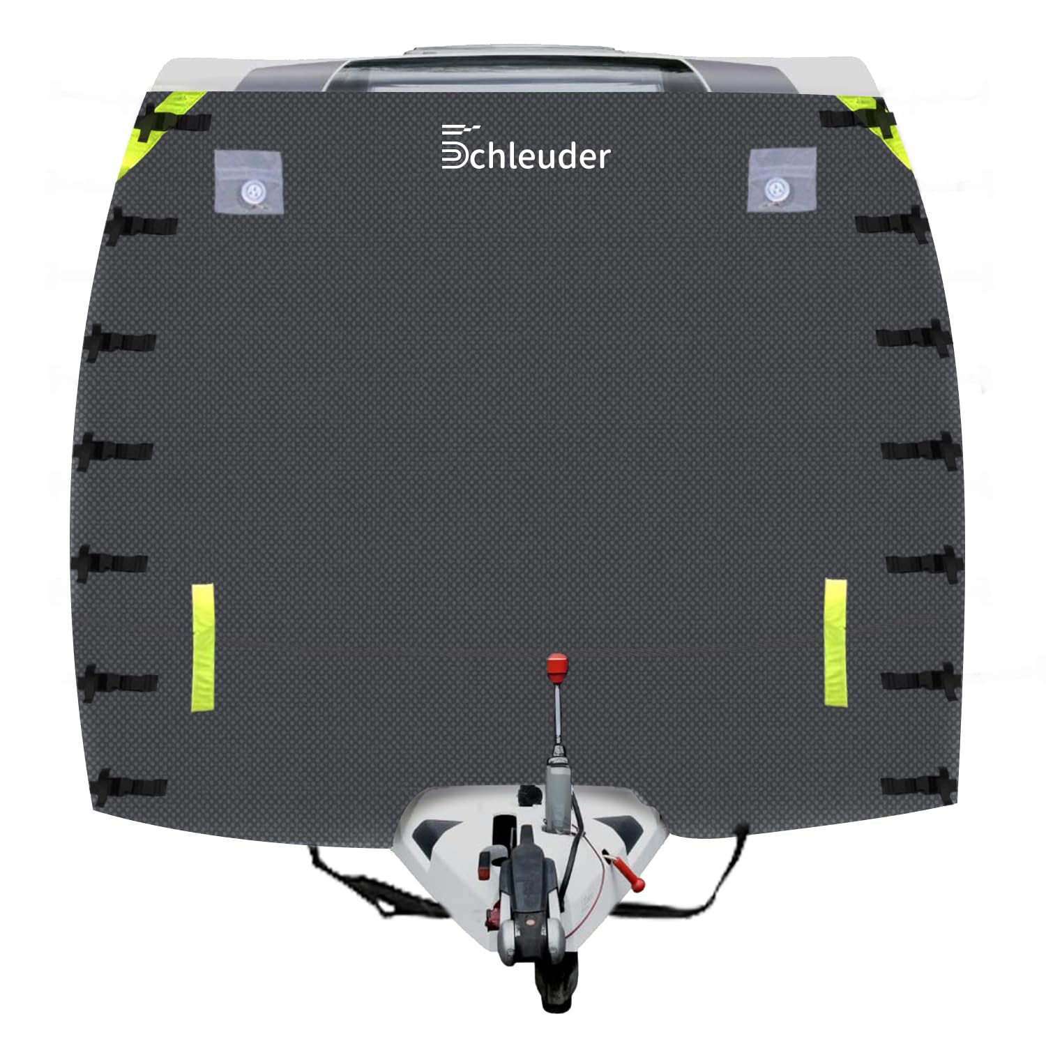 Wohnwagen Abdeckung,220 x 175 cm,Vollständige Wohnwagen Frontabdeckung mit hoher Sichtbarkeit LED,Leuchten und reflektierenden Streifen,Abdeckung für Wohnwagen, Schutz vor Sonne (Grau) Angebot bei HelloDeals