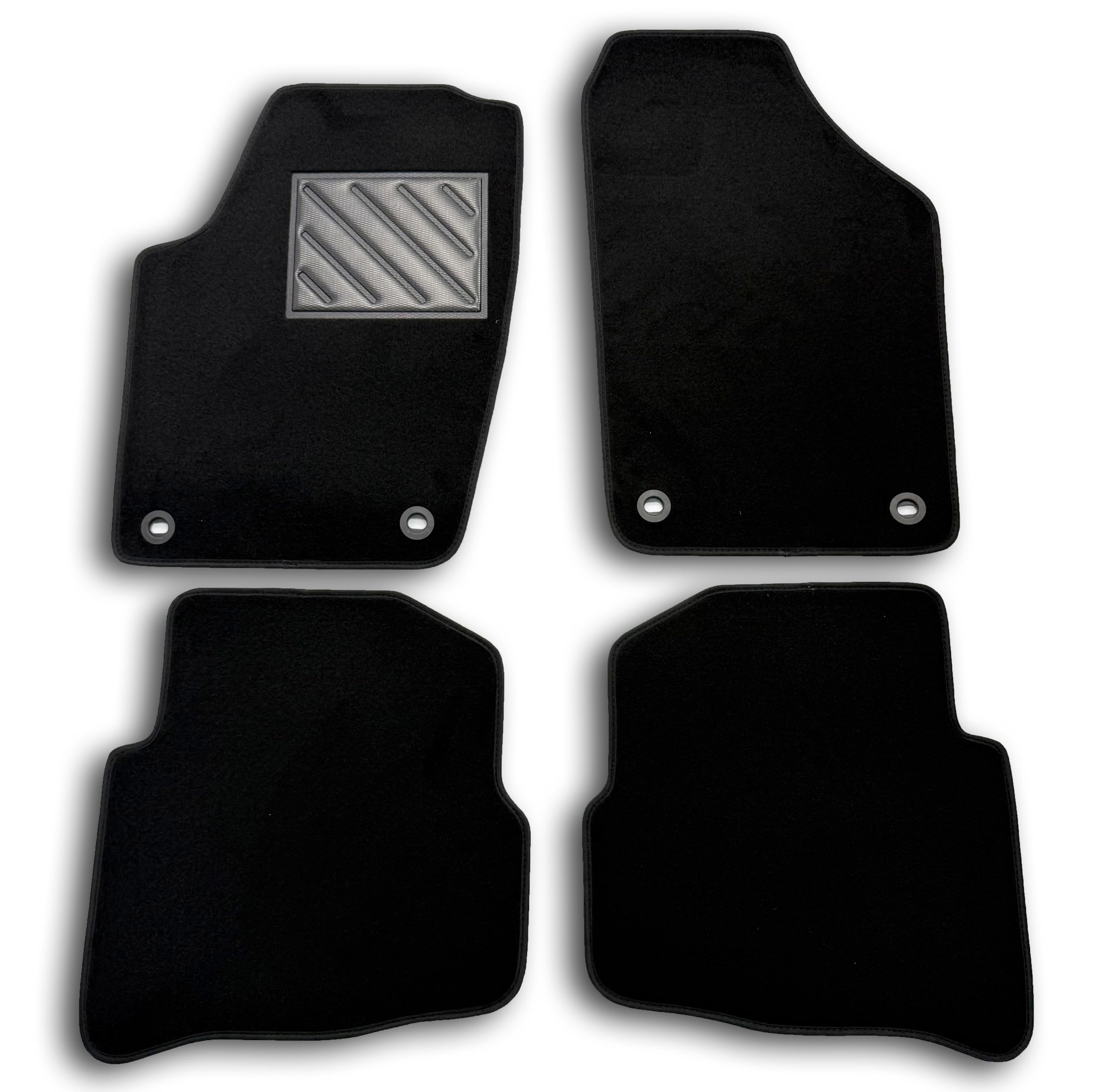 Fußmatten für VW Polo 9N 2001-2009, Fix, ovale Passform nach Maß, rutschfest, Absatzschoner aus PVC. Polo IV (9N-9N3) 2001-2009 Angebot bei HelloDeals