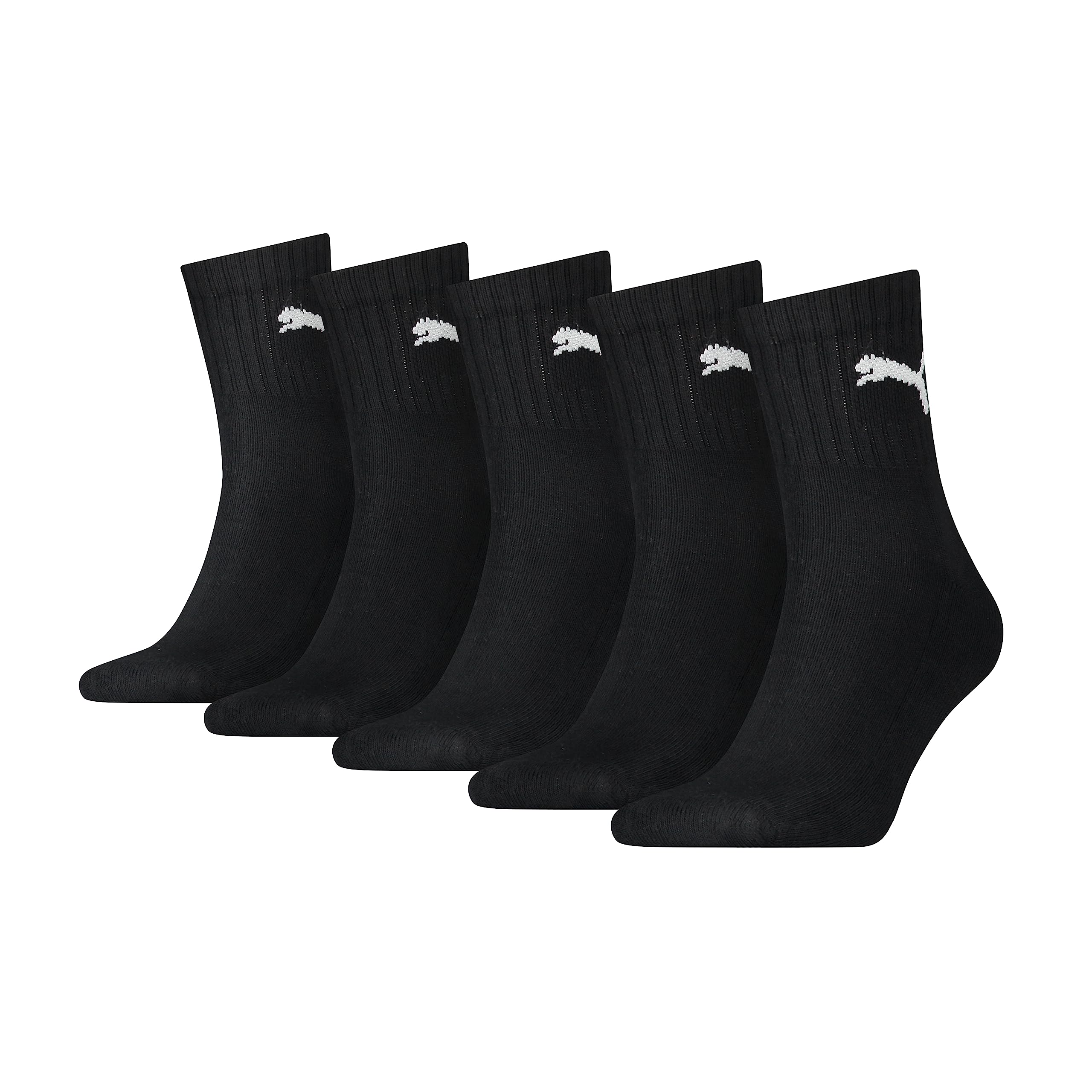 PUMA Unisex Socken (5er Pack) 43-46 Schwarz Angebot bei HelloDeals