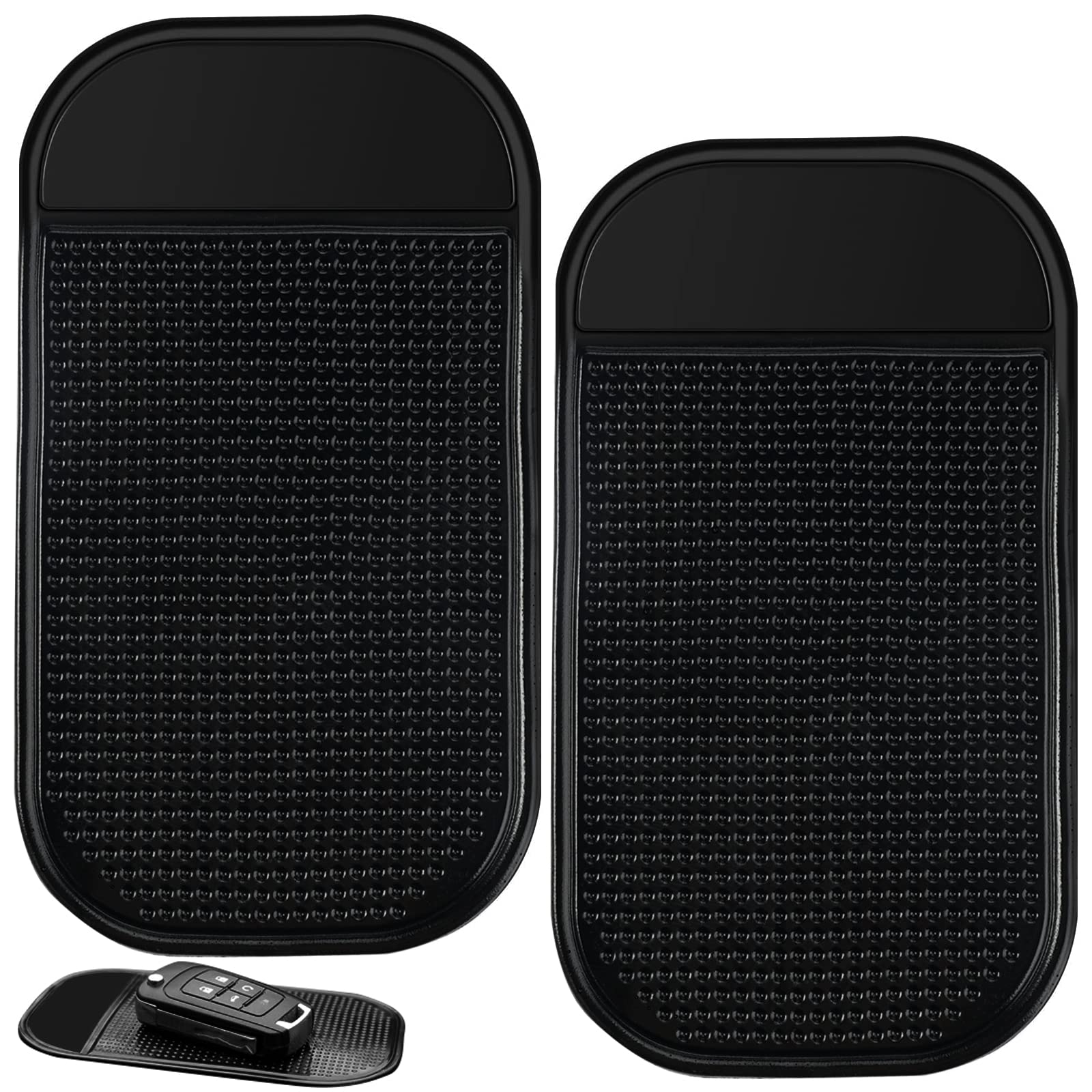 2 Stück Antirutschmatte Auto Armaturenbrett Selbstklebend, Antirutsch Pads Matte Anti-rutsch unterlage klebepads Magic-pad für Handy, Auto brillenhalterung, Sonnenbrillen Halterung, Keys, 14 x 8 cm Angebot bei HelloDeals