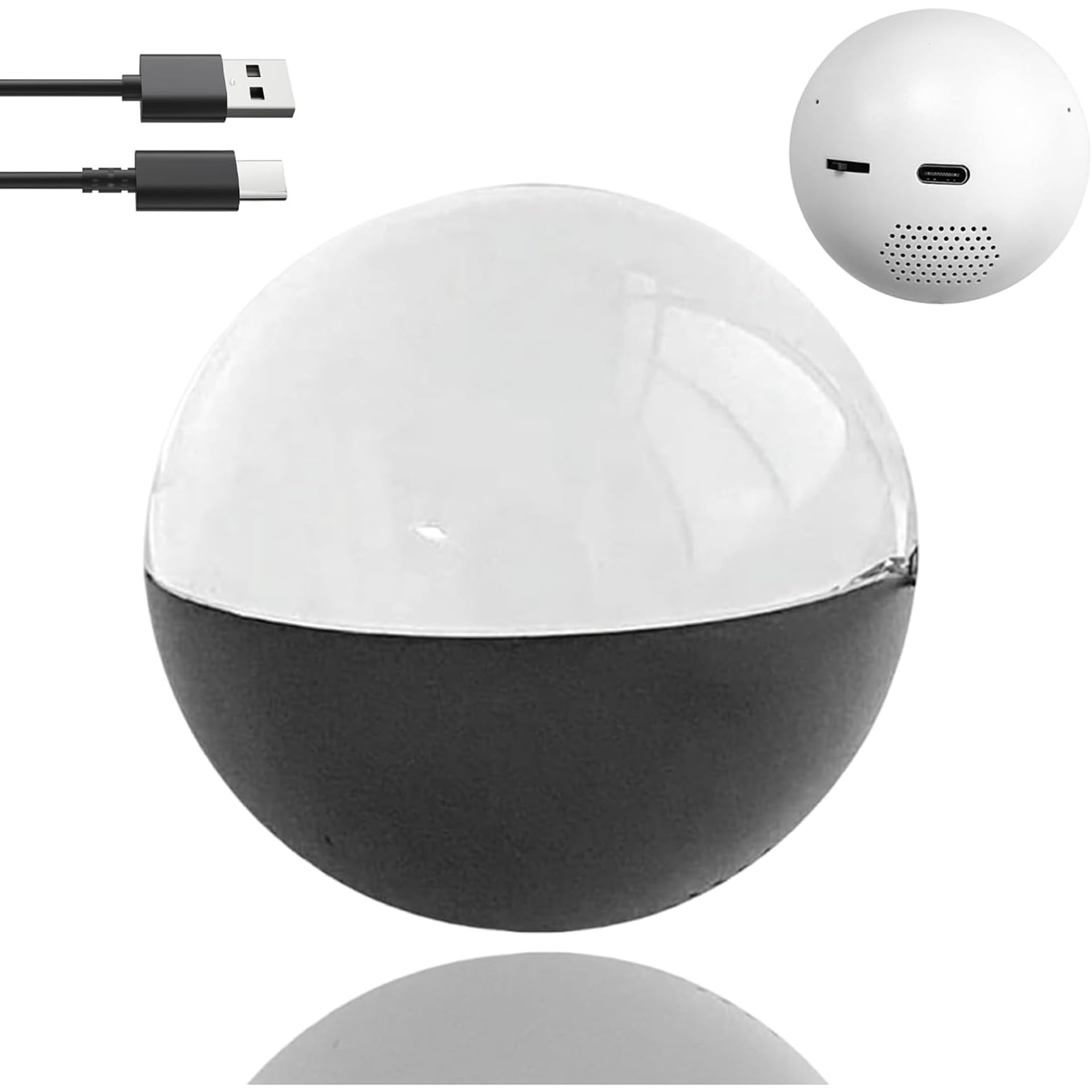 70mm Kristallkugel Videoplayer, Kristallkugel Digitalanzeige, Individuelle Leuchtkugel, Personalisierte digitale Erinnerungsanzeige - Hochladbare Videos und Fotos, Individuelles Geschenk(Black) Schwarz Angebot bei HelloDeals