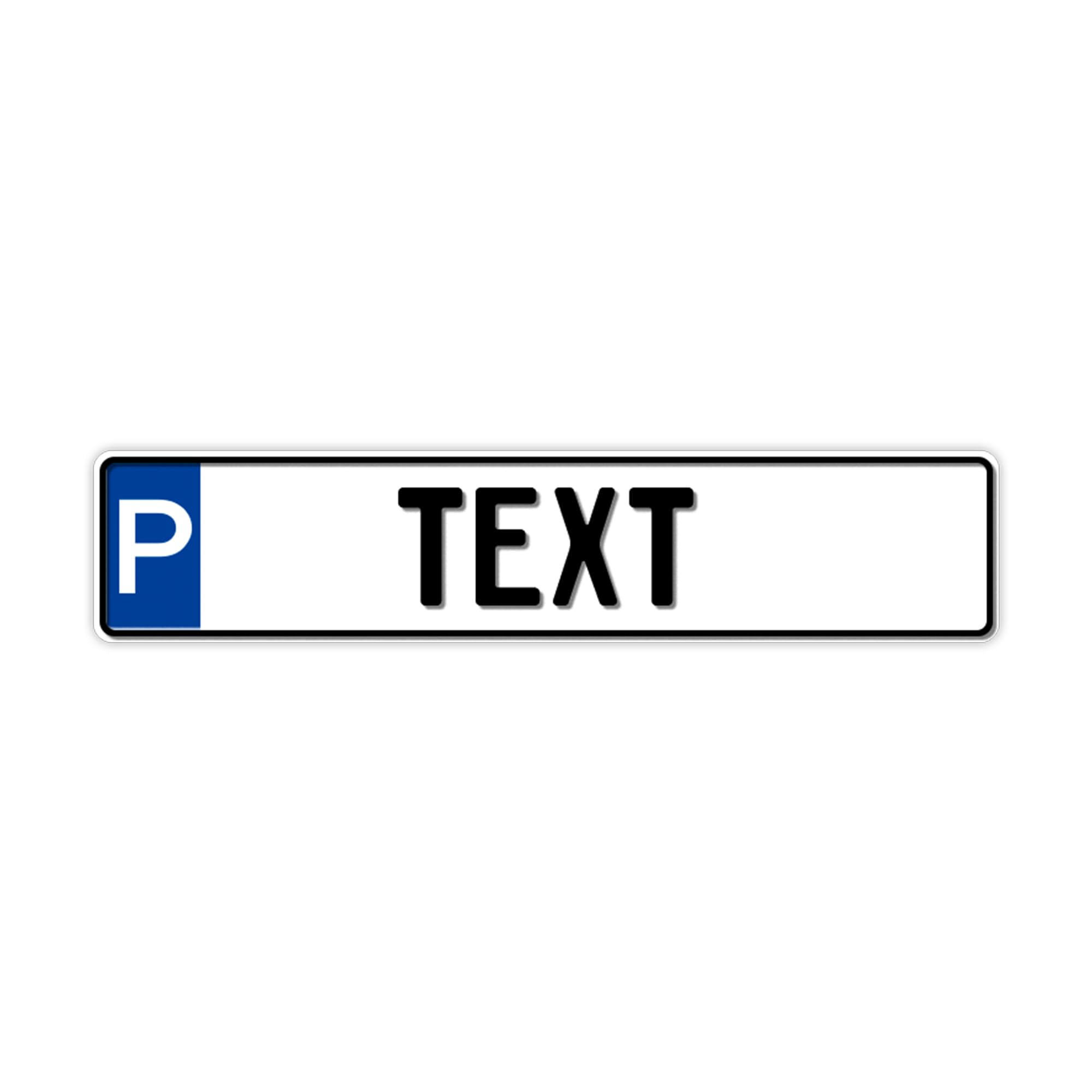Funschilder.de - Parkplatzschild, Kfz-Kennzeichen, Parkplatz Kennzeichen aus Aluminium, individuell mit Wunschtext und Logo gestaltbar, 520 x 110 mm Angebot bei HelloDeals