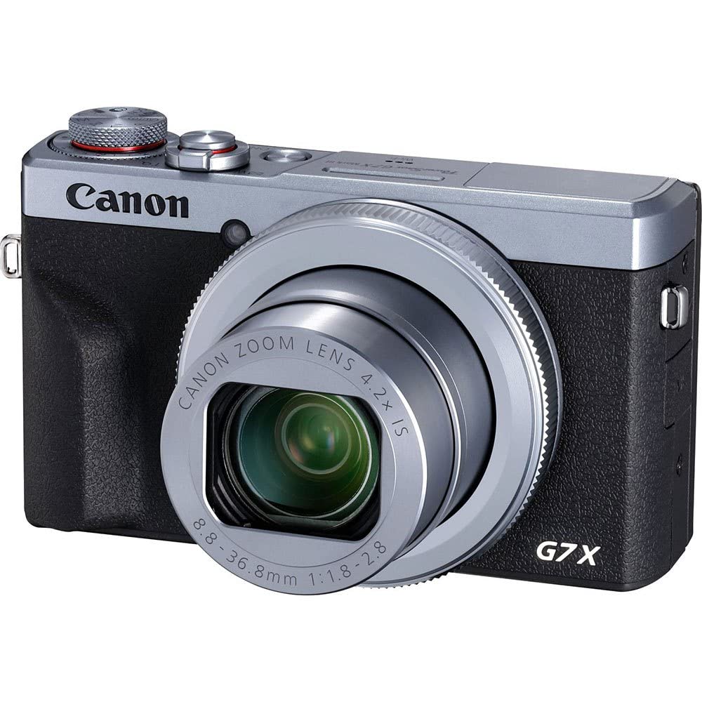 Canon PowerShot G7 X Mark III Digitalkamera (20,1 MP, 4,2-fach optischer Zoom, 7,5cm (3 Zoll) LCD-Touchscreen klappbar, DIGIC 8, 4K, Full-HD, WLAN, Bluetooth, Blendenautomatik; Zeitautomatik), silber silber Single Angebot bei HelloDeals