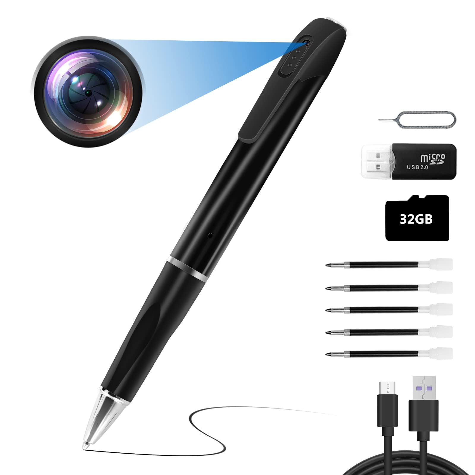 TANGMI Bodycam, 1080P HD Body Cam mit 32 GB Micro-SD-Karte, Videoaufzeichnung und Foto Kleine Kamera Angebot bei HelloDeals