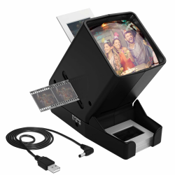 CAMEDAFLX SV-3 35mm Diabetrachter, 3-facher Vergroßerung,LED-Beleuchtung für 35mm Dia-Scheiben und Film negativs,Filme Dia-Viewer USB- oder batteriebetrieben (inkl. USB-Kabel) Angebot bei HelloDeals