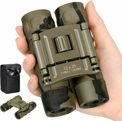 BJNN Fernglas 12x25 Fernglas Erwachsene HD Faltbares Binoculars mit BAK4-Prisma und FMC für Vogelbeobachtung Jagd Wandern Reisen Konzerte Angebot bei HelloDeals