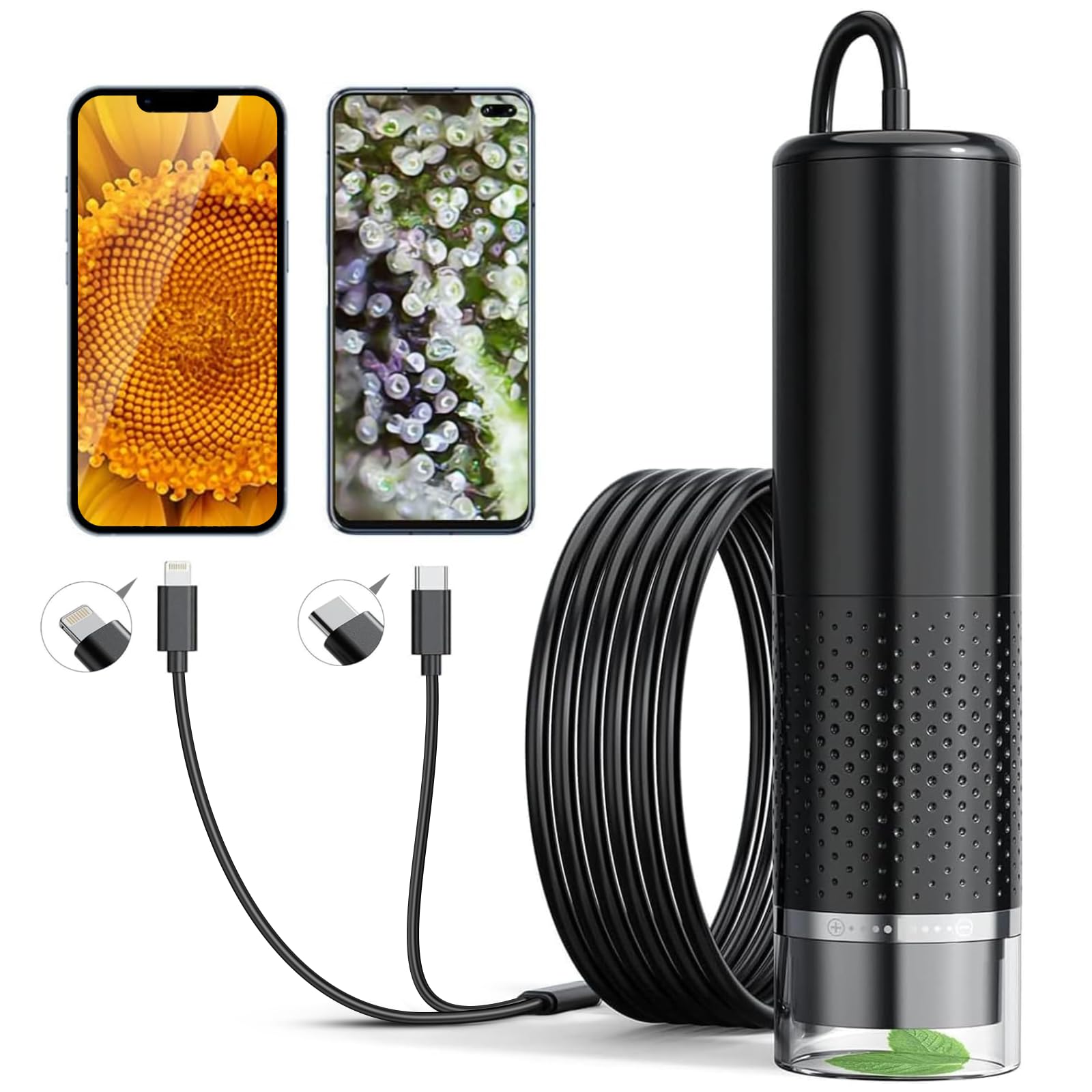 Handy-Mikroskop, Ashfly USB Mikroskop für Kinder 10 Bis 200X tragbares Taschenmikroskop, 3 Stufen einstellbar LED Lights Mikroskop Digital für iOS& Android (Bildungsgeschenk) Schwarz/schiere Freude Angebot bei HelloDeals