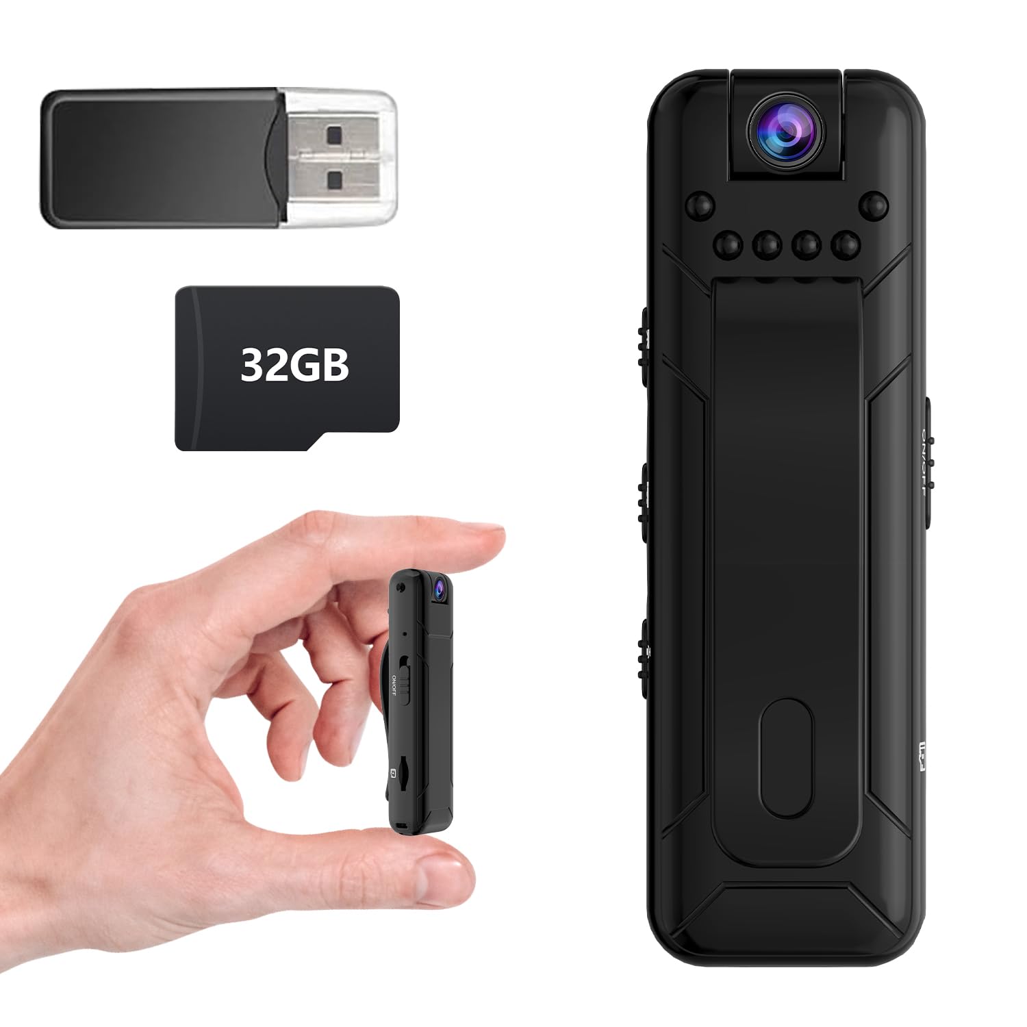 Body Cam, Bextgoo 1080P Mini Kamera ohne WLAN mit Vorinstallierter 32GB TF Karte,10 Stunden Akkulaufzeit, 180° Drehbares Objektiv, Bewegungserkennung, Kleine Körperkamera für Reisen, Fahrrad (Schwarz) Angebot bei HelloDeals