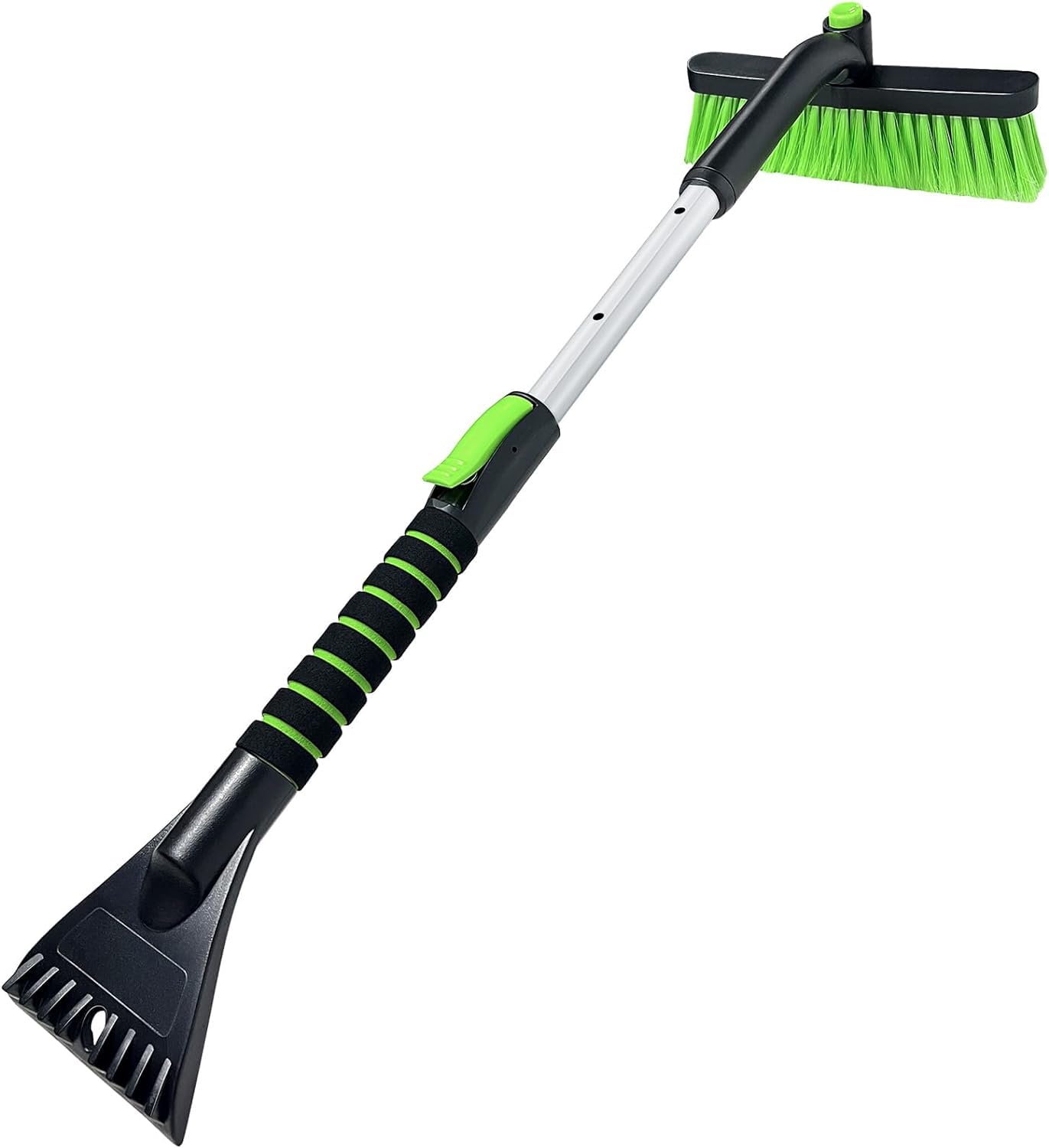 Eiskratzer Auto, SEAAES verbesserte Auto Reinigungsbürste ausziehbare Schneebürste Schneebesen mit Drehbarer Bürstenkopf und Ergonomischem Schaumstoffgriff für Auto SUV LKW Windschutzscheibe Grün 81CM Angebot bei HelloDeals