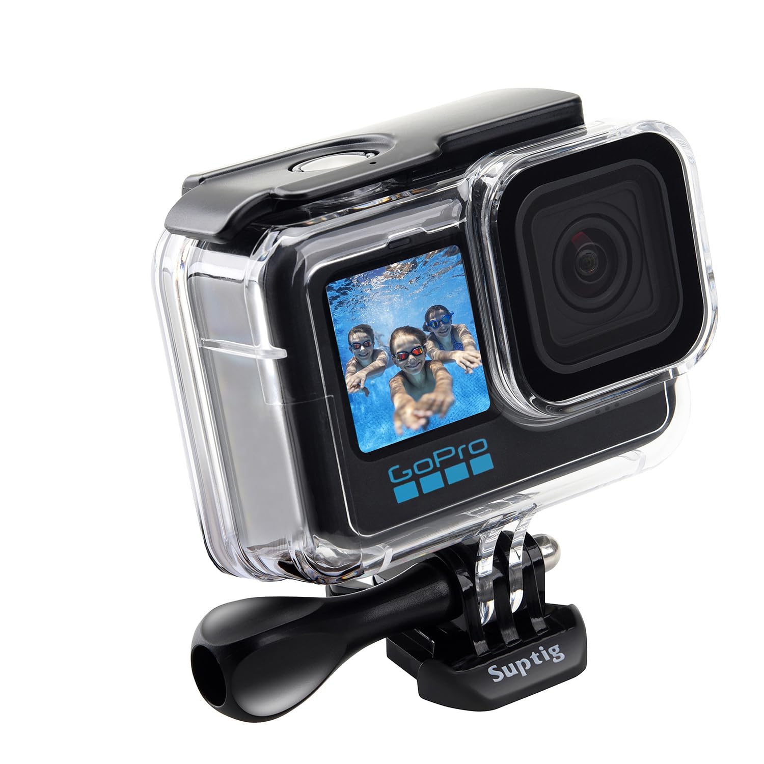 Suptig Wasserdichtes Gehäuse für GoPro Hero 12 Hero 11 Hero 10 Hero 9 Schwarz Wasserdicht 60 m Angebot bei HelloDeals