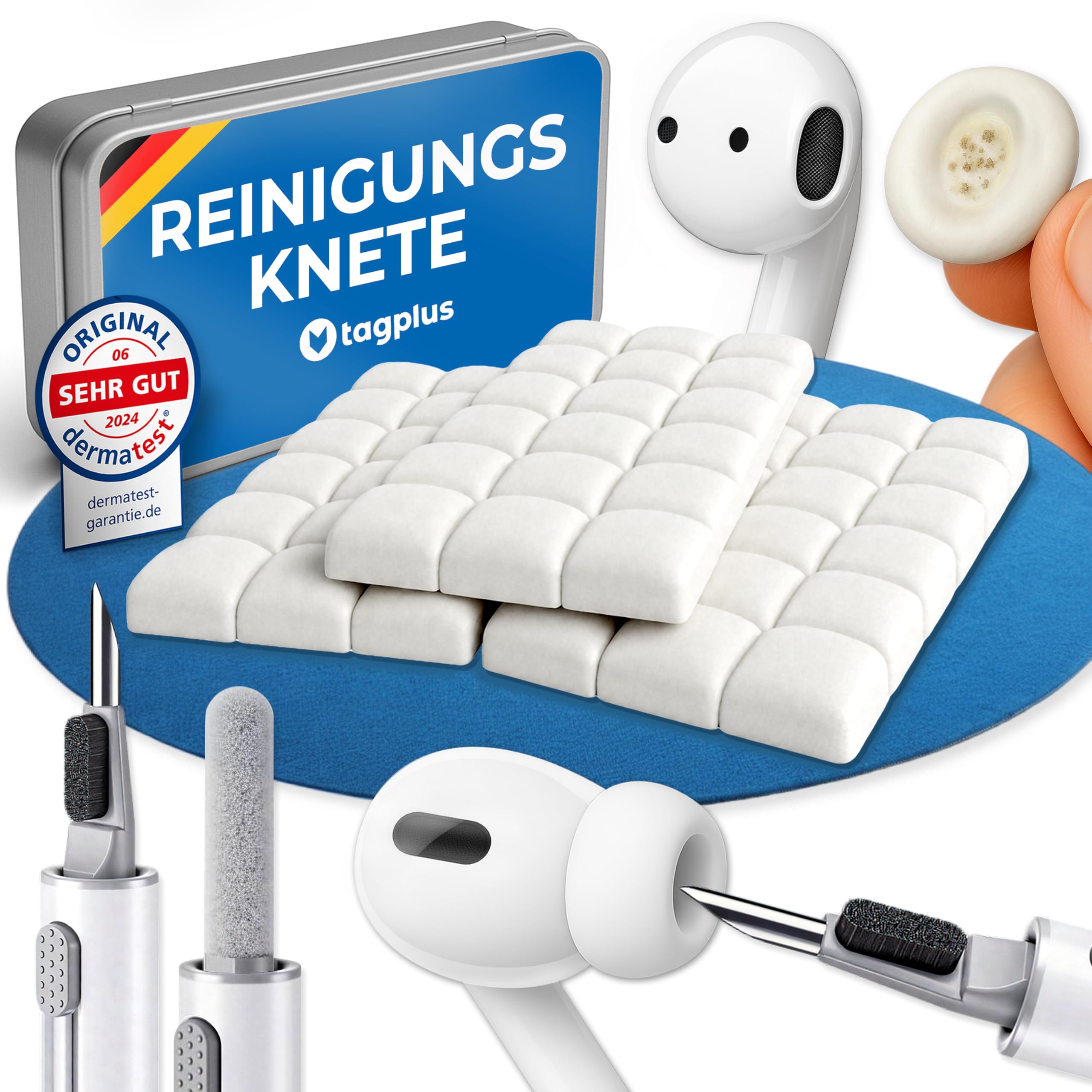 tagplus® Reinigungsknete Handy & Kopfhörer inkl. Profi Reinigungs-Tool, Handy Reinigungsset für Airpods, Gadgets für Männer, ipad Zubehör, iPhone Zubehör, Gadgets praktisch, Technik Gadgets Angebot bei HelloDeals