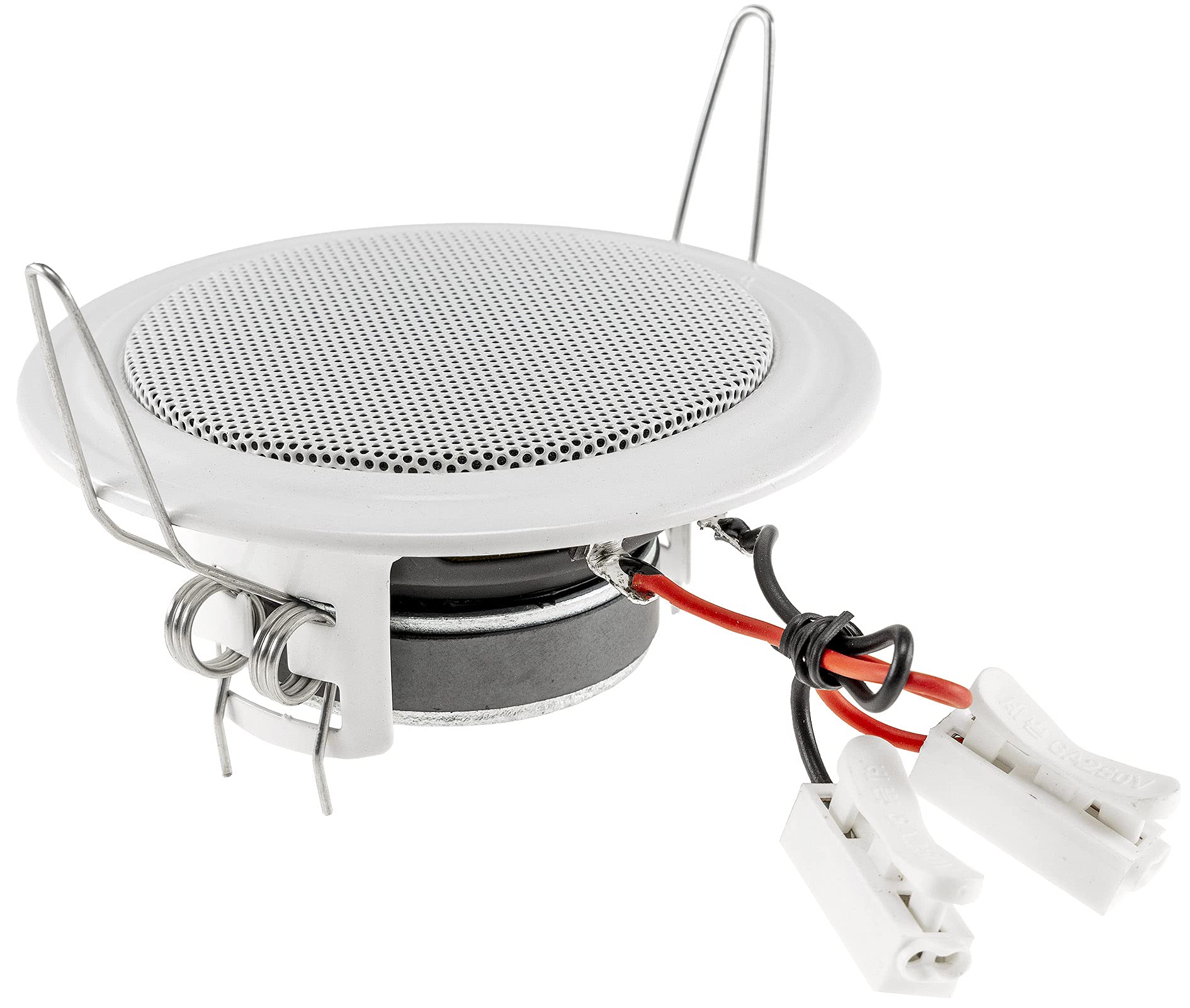 ChiliTec Einbaulautsprecher Deckenlautsprecher 45W flach Einbau Decke Wand Rund 106mm Lautsprecher für Büro Küche Wohnzimmer Heimkino Weiß 10cm Angebot bei HelloDeals