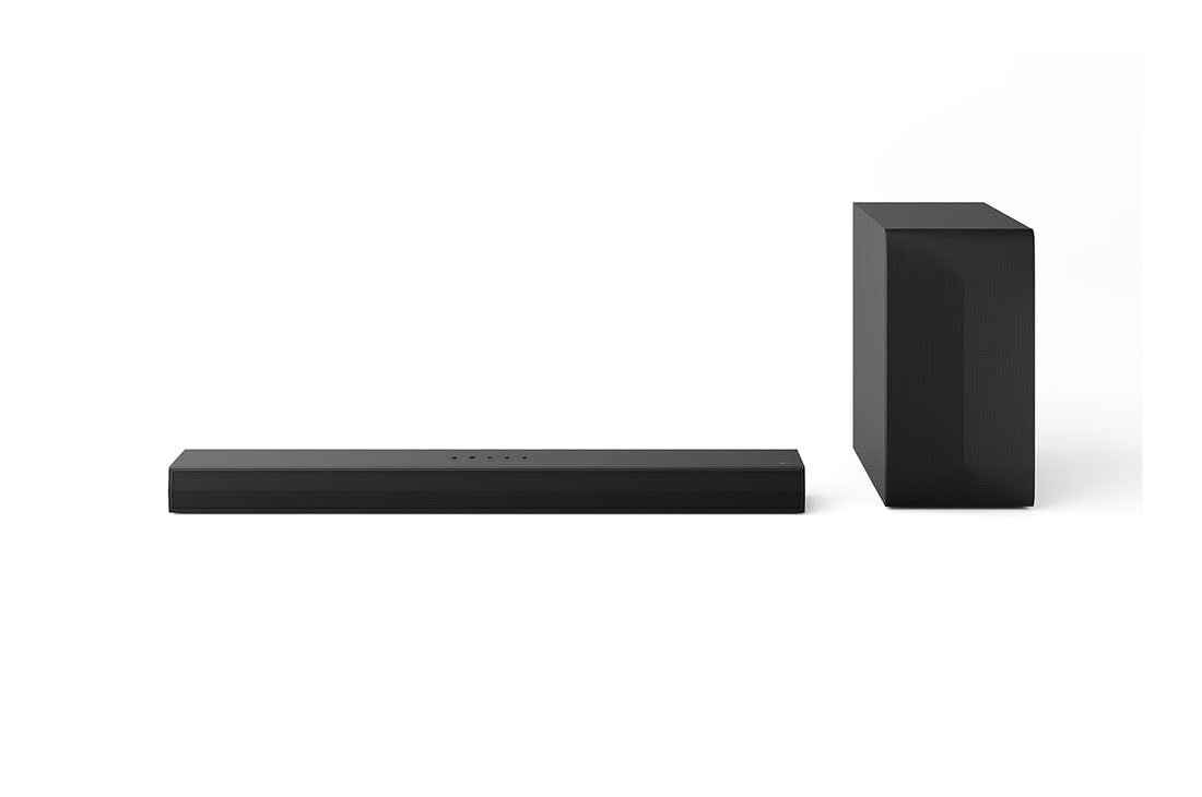 LG S60T Intelligente Soundbar, 340 W, 3.1 Kanäle, Surround-Sound Dolby Digital und DTS, breite Konnektivität, HDMI, Bluetooth, USB, optischer Eingang, Schwarz 3.1 Kanäle S60T - 340W 3.1 Kanäle Angebot bei HelloDeals