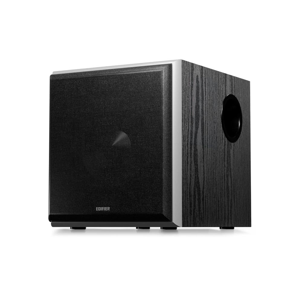Edifier T5 AKTIV-SUBWOOFER – 8-Zoll-Tieftöner – 70 Watt – Low-Pass-Filter – Frequenz einstellbar bis 38Hz – MDF-Gehäuse für reduzierte Resonanz – Standby – Cinch-Anschlüsse – Zeitloses Design T5 BLACK Angebot bei HelloDeals