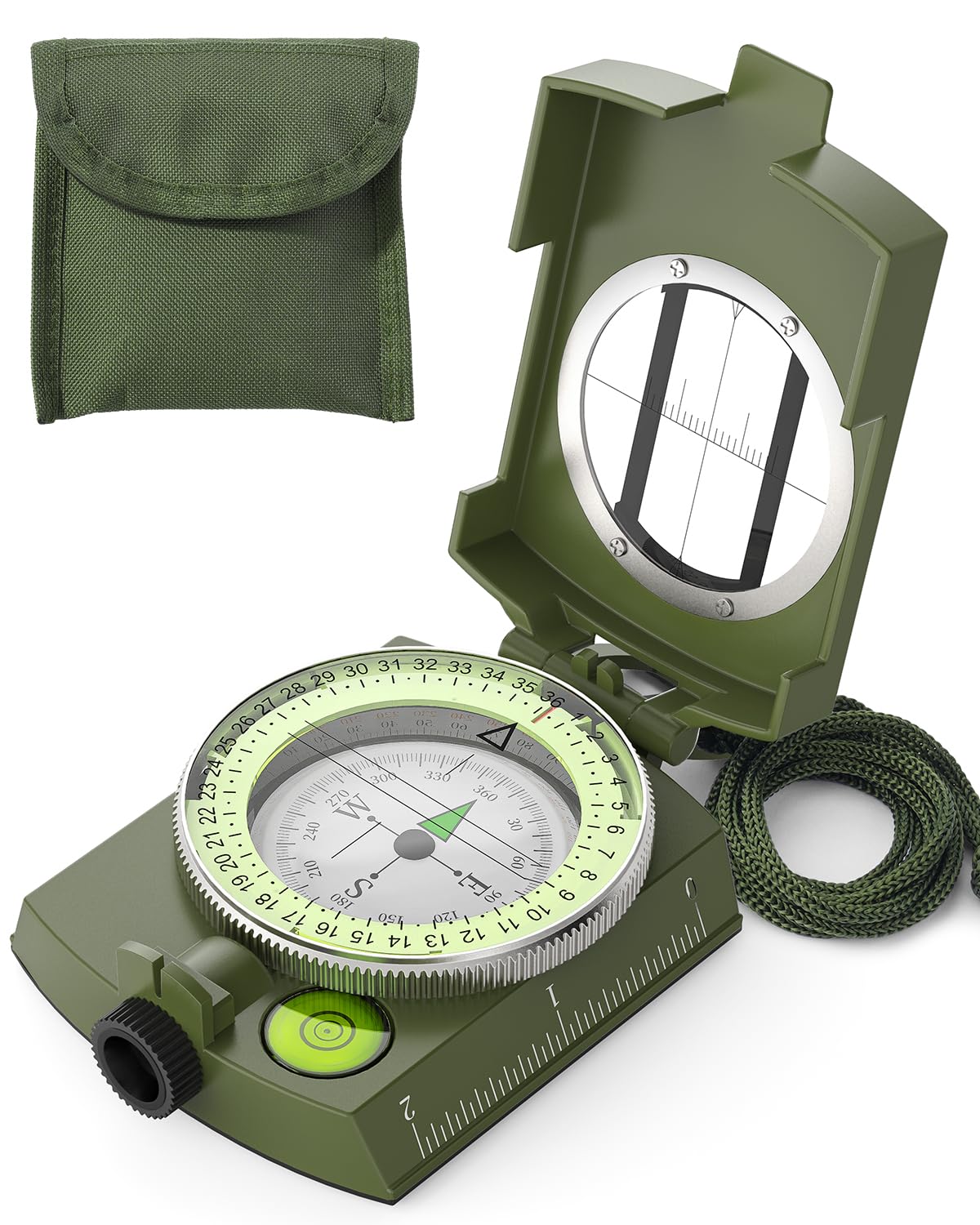 Sportneer Militär Marschkompass, Professioneller Taschenkompass Kompass Compass mit Tragschlaufe für Jagd Wandern und Aktivitäten Camping im Freien, Wasserfest und Stoßfest Angebot bei HelloDeals