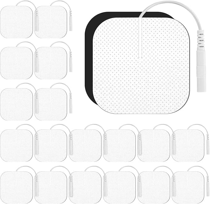 20 TENS-EMS Elektroden-Pads 5x5 cm,TENS Gerät Pads,Wiederverwendbar selbstklebenden Elektroden Pads,für TENS Geräte and EMS Trainer (002) Angebot bei HelloDeals
