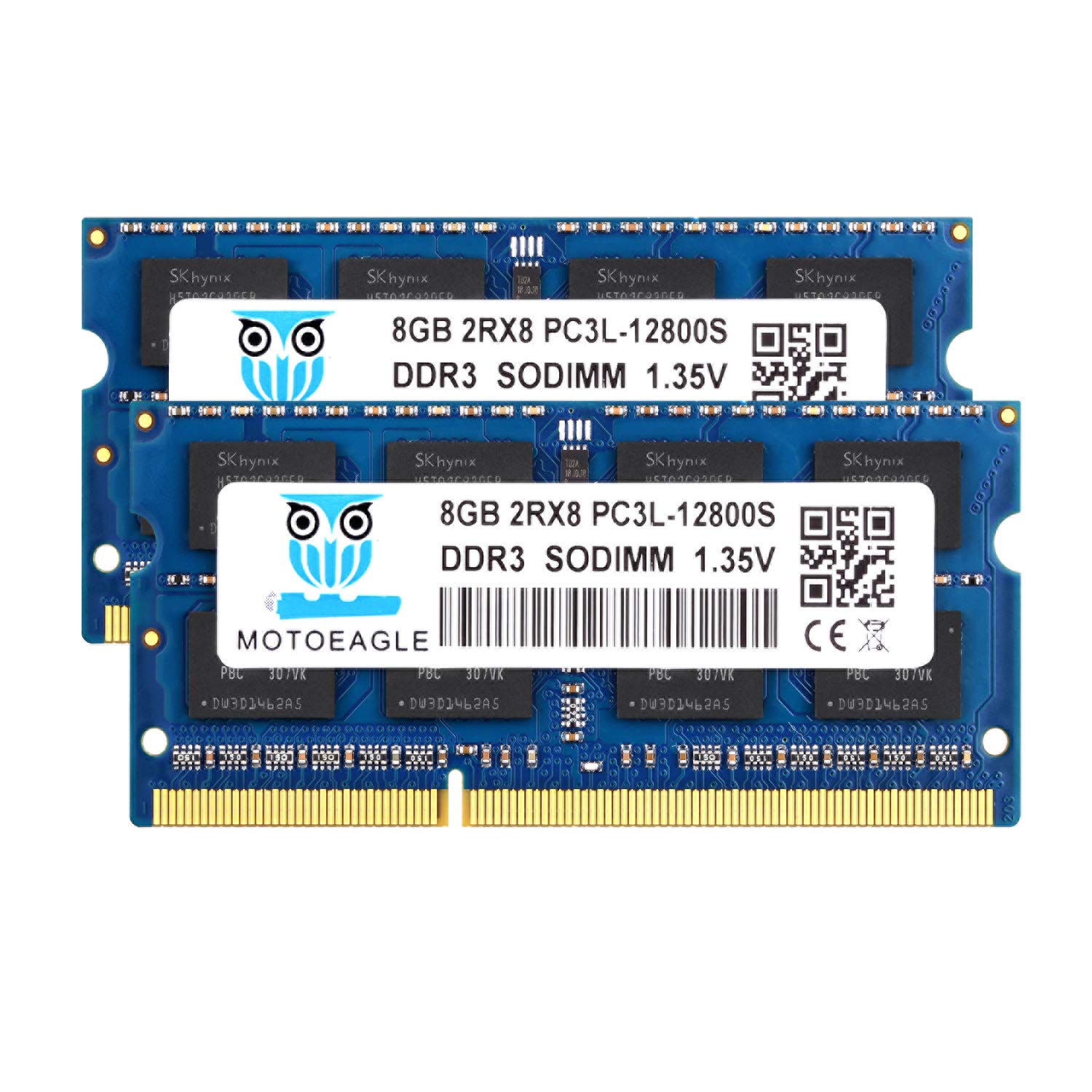 motoeagle 16GB Kit (2x8GB) DDR3L 1600 MHz SODIMM PC3 PC3L 12800S 8GB 204-Pin 2Rx8 DDR3 1600MHz Unbuffered Non-ECC 1.35V CL11 Dual Rank Notizbuch Arbeitsspeicher DDR3L 1600MHz SODIMM Blau PC3 12800 8GBx2 Angebot bei HelloDeals