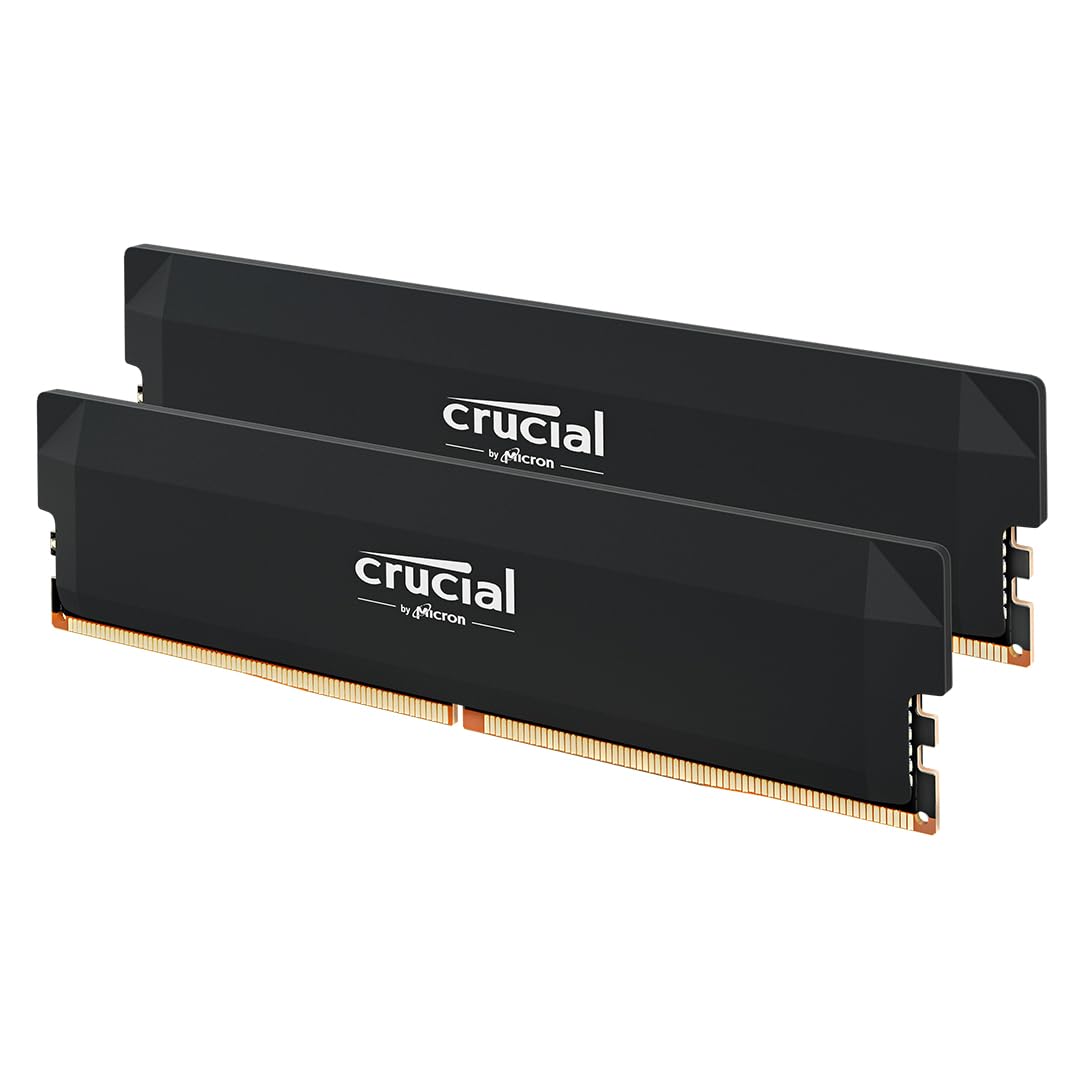 Crucial Pro DDR5 RAM 32GB Kit (2x16GB) 6000MHz CL36, Overclocking Gaming, Intel XMP 3.0 / AMD Expo, PC Computer Arbeitsspeicher, Schwarz - CP2K16G60C36U5B 6000MHz 32GB (2x16GB) Angebot bei HelloDeals