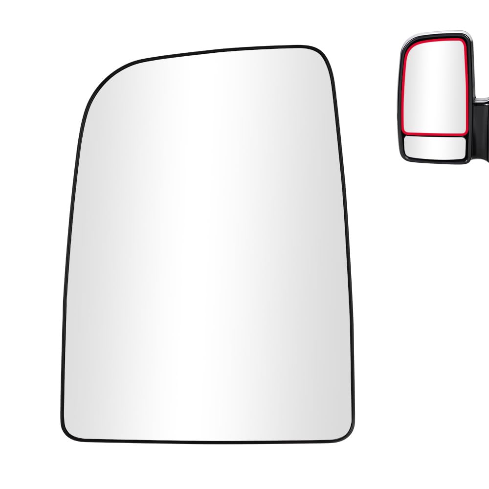 SENZEAL Spiegelglas Links Fahrerseite Beheizbar mit Trägerplatte für Mercedes-Benz Sprinter 906 2006-2018 VW Crafter 2006-2016 A0028115233 2E0857587D Außenspiegel Glas Ersatz (Oben Links) Angebot bei HelloDeals