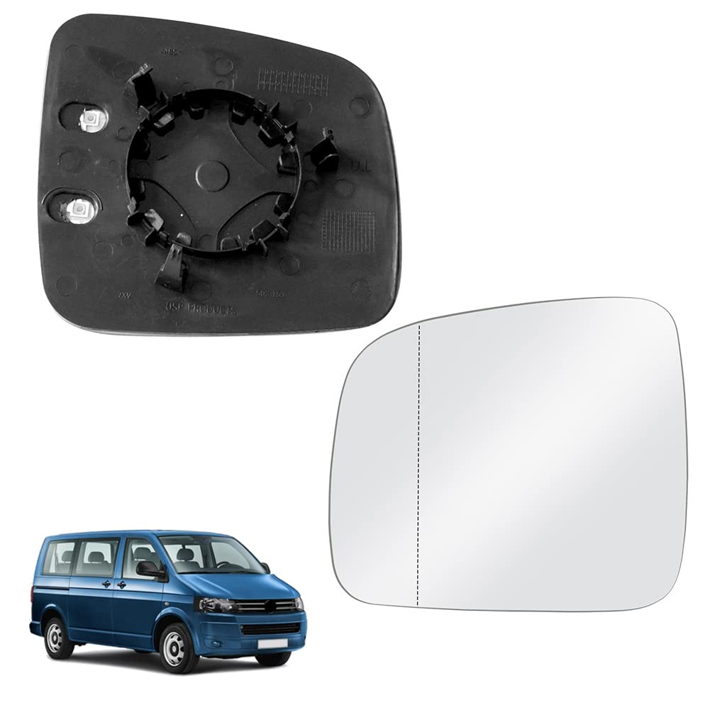 Ersatz Spiegelglas Heizbar Links Kompatibel mit VW Transporter T5 2003-2009 & Caddy 2004-2015 Spiegelglas Außenspiegel Glas Angebot bei HelloDeals