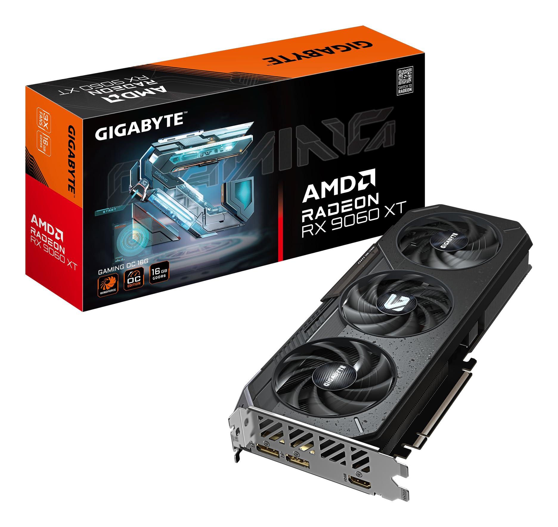 Gigabyte Radeon RX 9060 XT Gaming OC 16G Grafikkarte - 16GB GDDR6, 128bit, PCI-E 5.0, 3320 MHz Kerntakt, 2 x DisplayPort, 1 x HDMI, GV-R9060XTGAMING OC-16GD Full-Height/Full-Length (FH/FL) Angebot bei HelloDeals