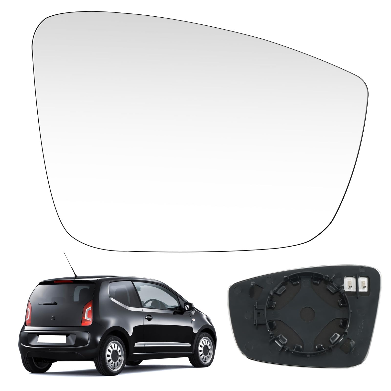 Spiegelglas Heizbar Rechts Kompatibel mit VW UP/Seat Mii (KF1) / Skoda Citigo 2011-2016 Spiegelglas Außenspiegel Glas UP (11-16) Rechts Angebot bei HelloDeals