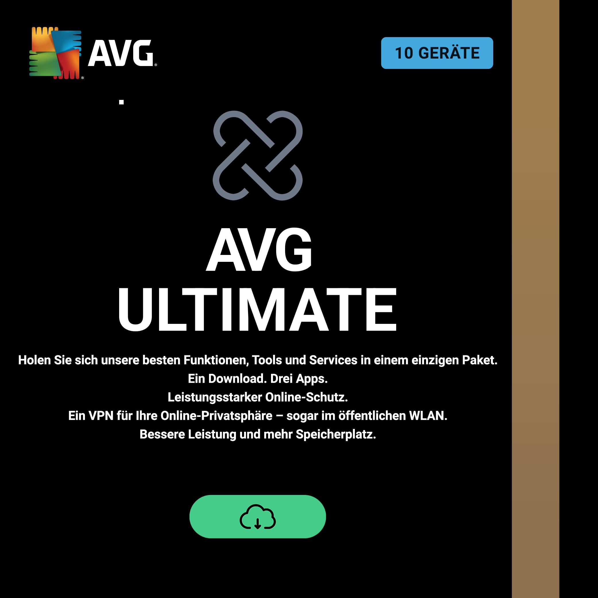AVG Ultimate 2025 | 10 Geräte | 1 Jahr | Aktivierungscode per Email 12 Monate 10 Geräte Angebot bei HelloDeals