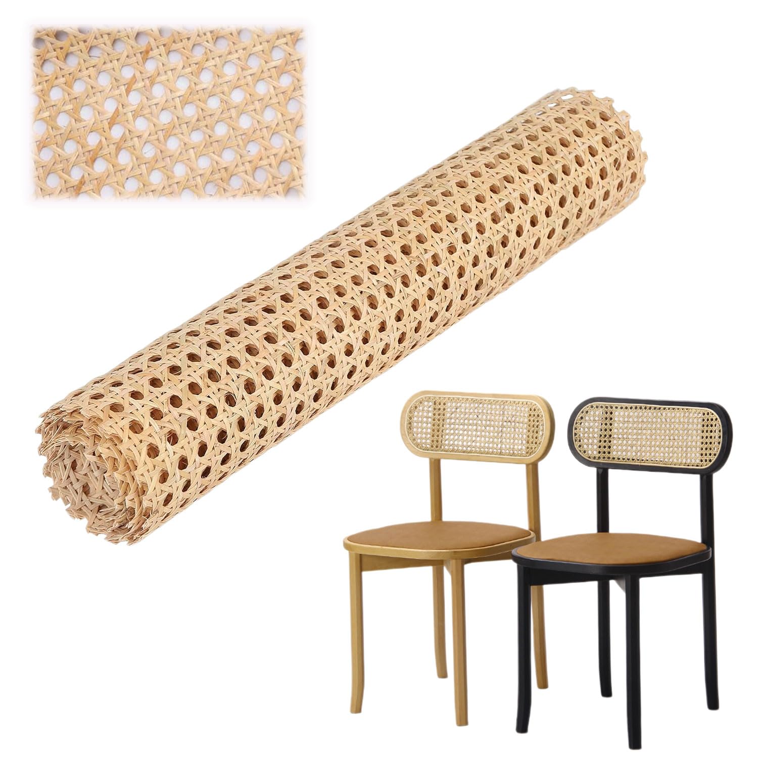 GZGXKJ 1 Roll Wiener Geflecht 42 x 100cm Kunststoff Geflecht Rattan-Gurtband Rattan Gewebtes Offenmaschiges Rohr für MöBel StüHle SchräNke Decken Angebot bei HelloDeals