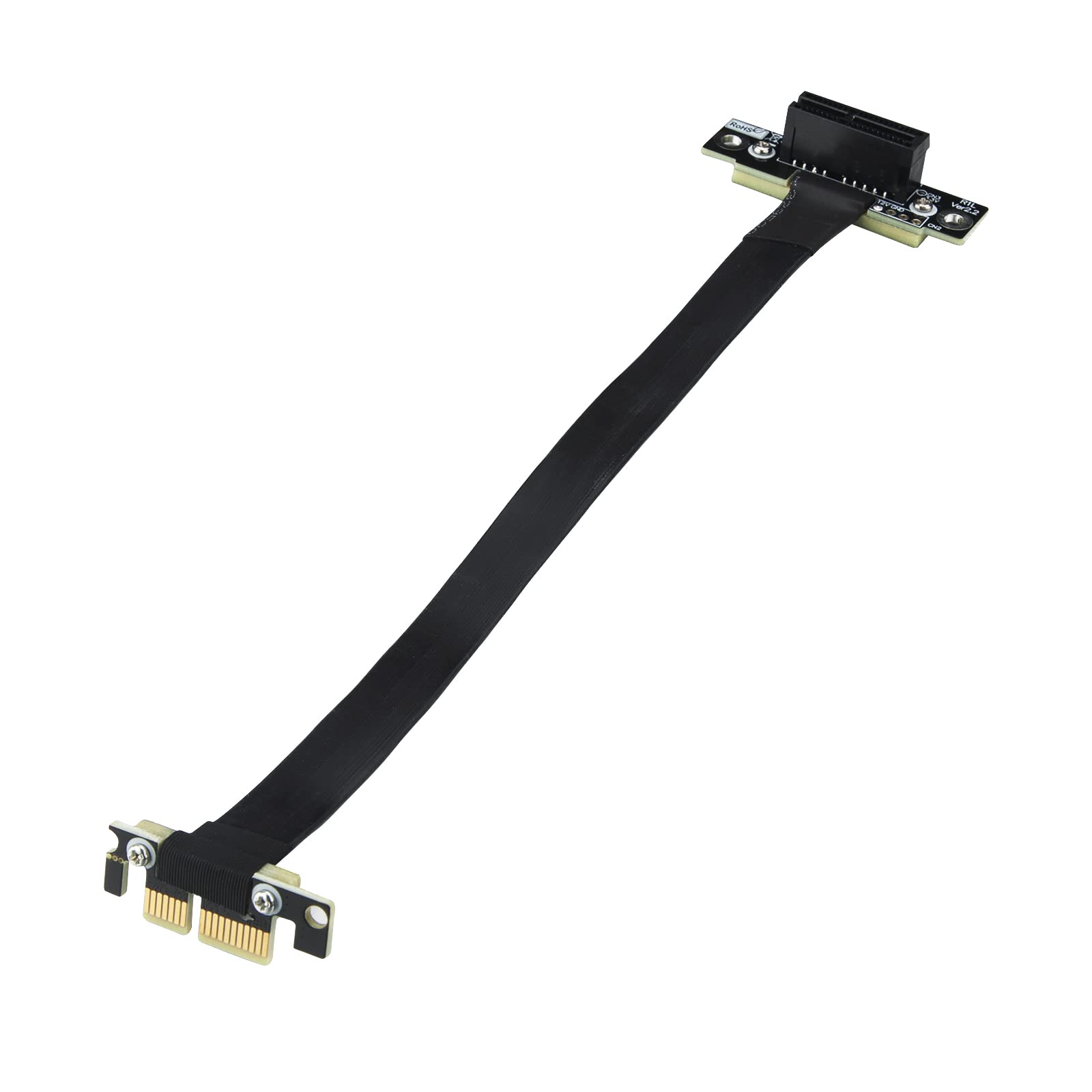10Gtek PCI-e 3.0 Riser Kabel, X1 to X1, M to F, 90° to 90°, PCIe Extender Jumper for Graphics, Cable Length 20cm, P311MF5520 20cm 90° to 90° 1 Angebot bei HelloDeals