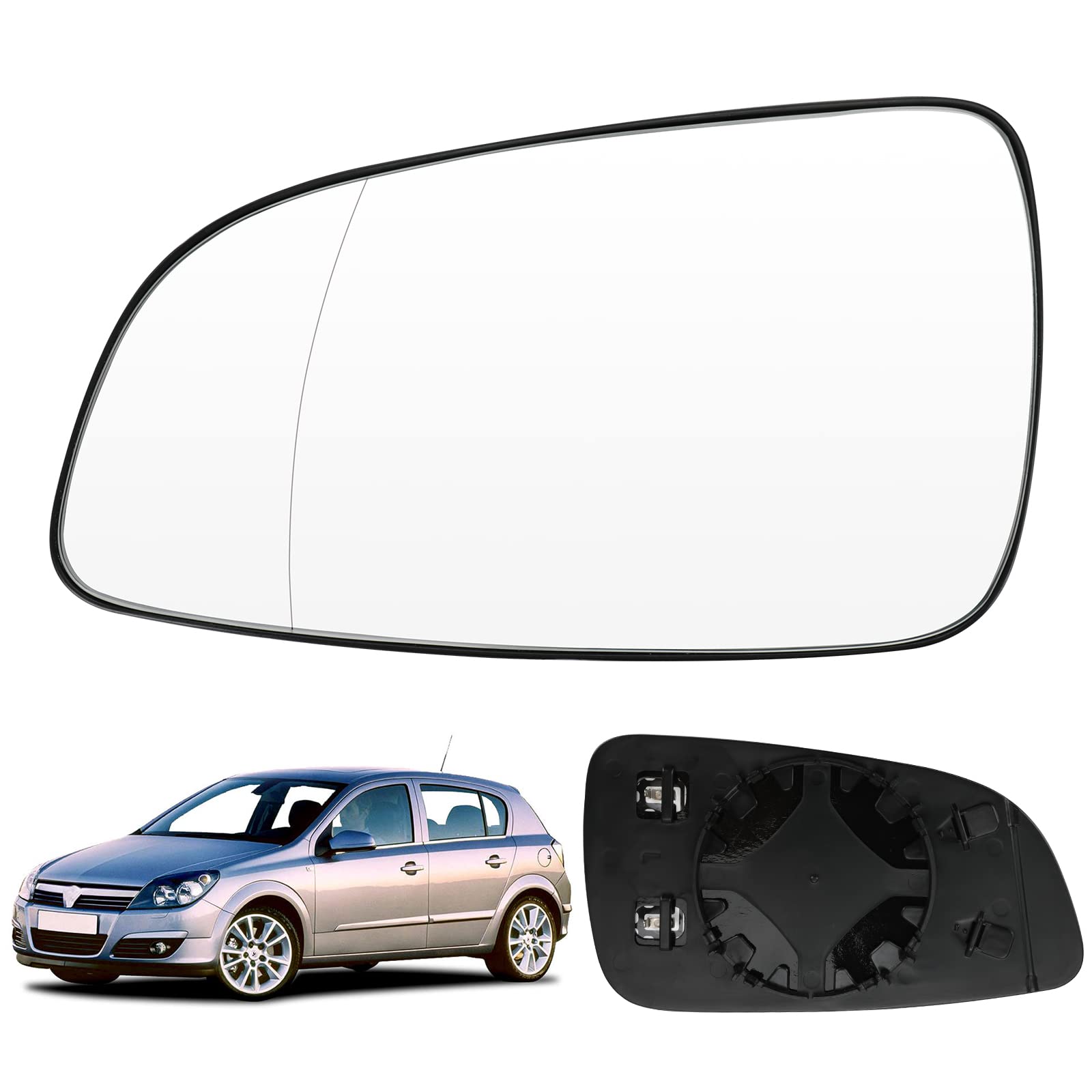 Spiegelglas Ersatz für Opel Astra H 2004-2009, Außenspiegel Glas Asphärisch, Außenspiegel Verstellbar Geeignet, Umkehrlinse Rückfahrglas Spiegel (Astra H-Links) für Astra H Links Angebot bei HelloDeals