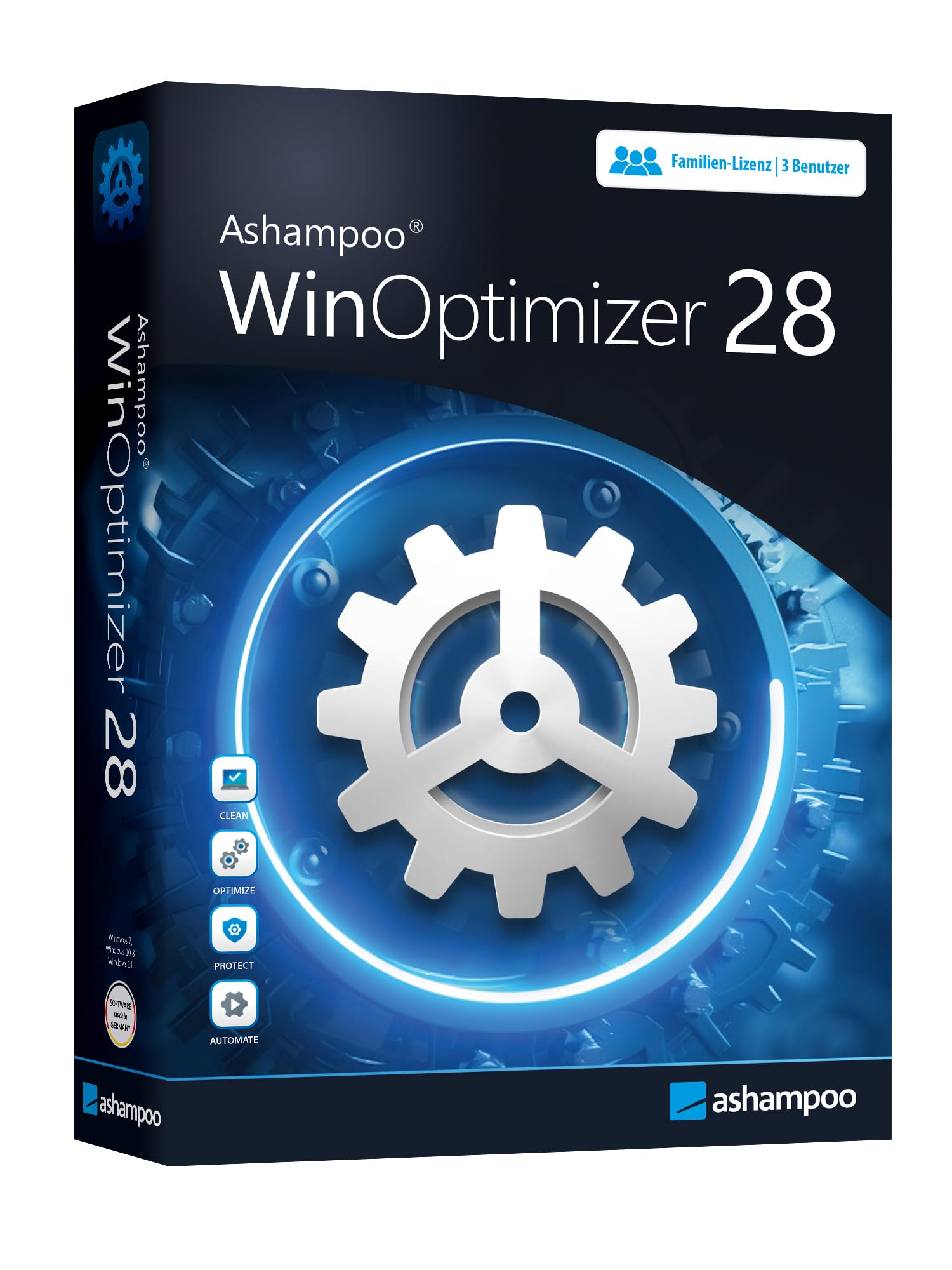 WinOptimizer 28 - 3 USER Lizenz - Tuning für Windows 11 10 - unbegrenzte Laufzeit - Sicher, Sauber, Schnell Angebot bei HelloDeals