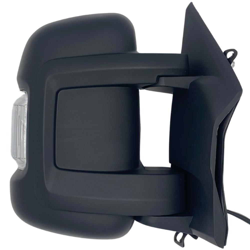 Spieg Außenspiegel Rechts für Fiat Ducato, Peugeot Boxer, Citroën Jumper 2006–2023 – manuell einklappbar, Blinker, schwarz (Kurzarm, Beifahrerseite) Kurzarm Beifahrerseite Angebot bei HelloDeals