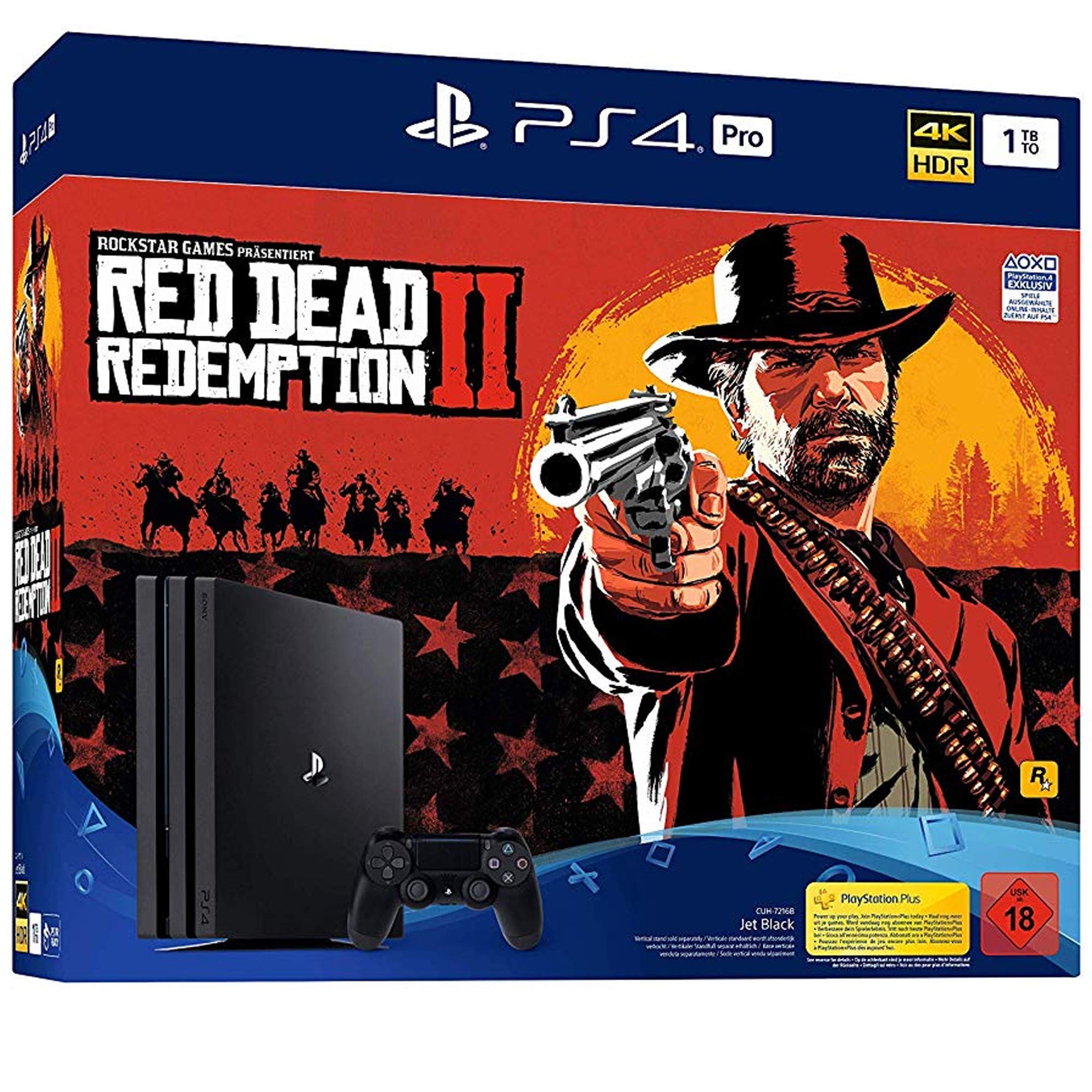 PlayStation 4 Pro - Konsole( 1TB, schwarz) inkl. Red Dead Redemption 2 + 1 DualShock Controller Angebot bei HelloDeals